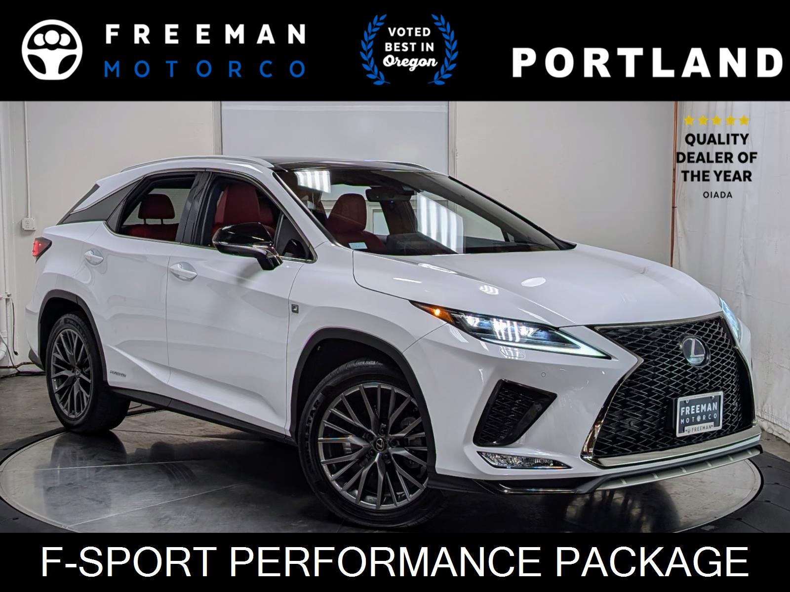 Ultra White 2020 Lexus RX Hybrid 450h F Sport Performance AWD SUV / Crossover All-Wheel Drive Continuously Variable Transmission