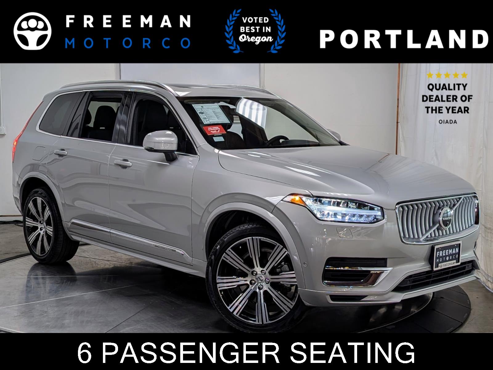 Silver Dawn Metallic 2024 Volvo XC90 Recharge T8 Plus Bright Theme 7-Passenger eAWD SUV / Crossover All-Wheel Drive 8-Speed Automatic