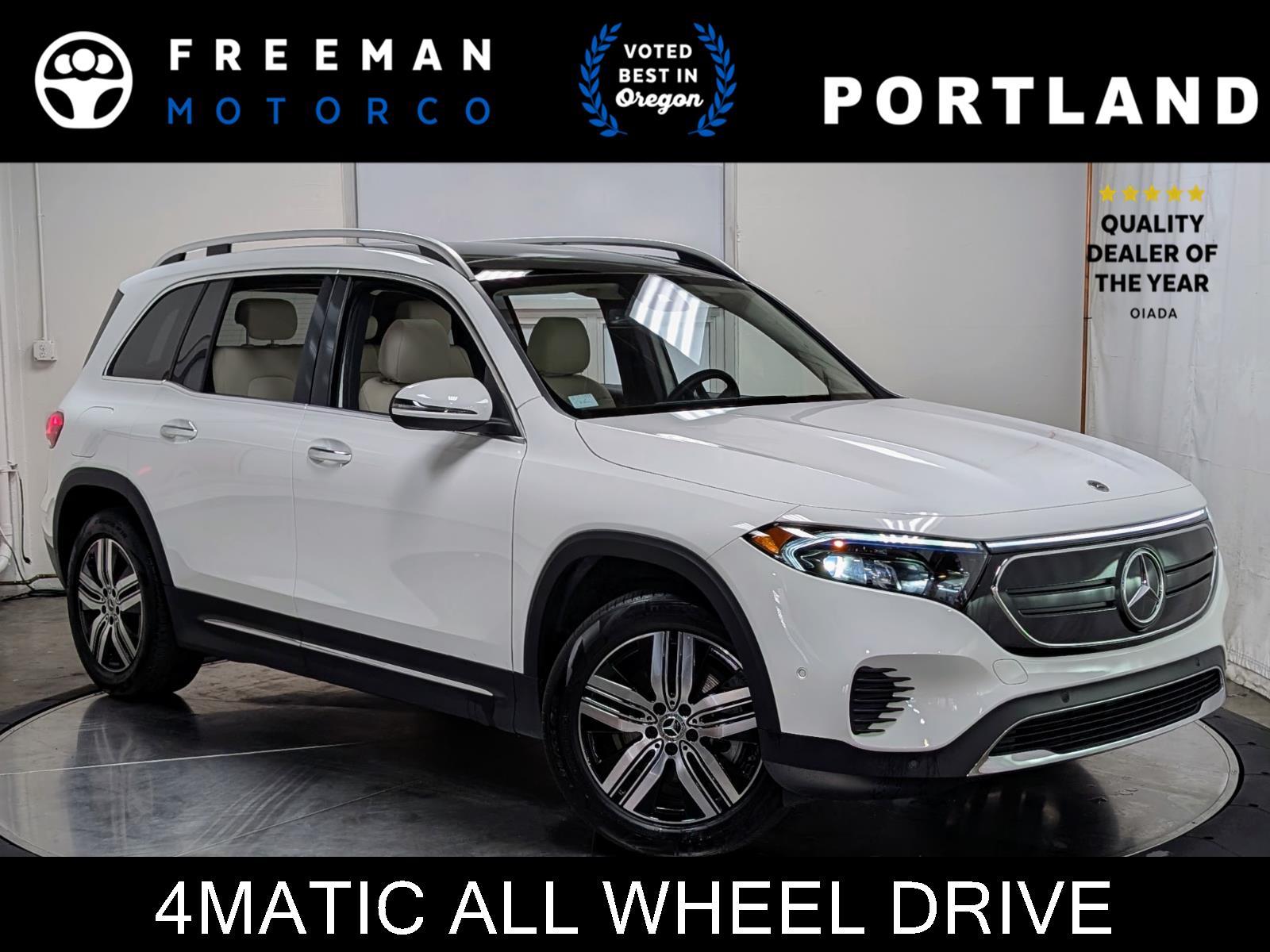 Polar White 2023 Mercedes-Benz EQB 300 4MATIC AWD SUV / Crossover All-Wheel Drive Automatic