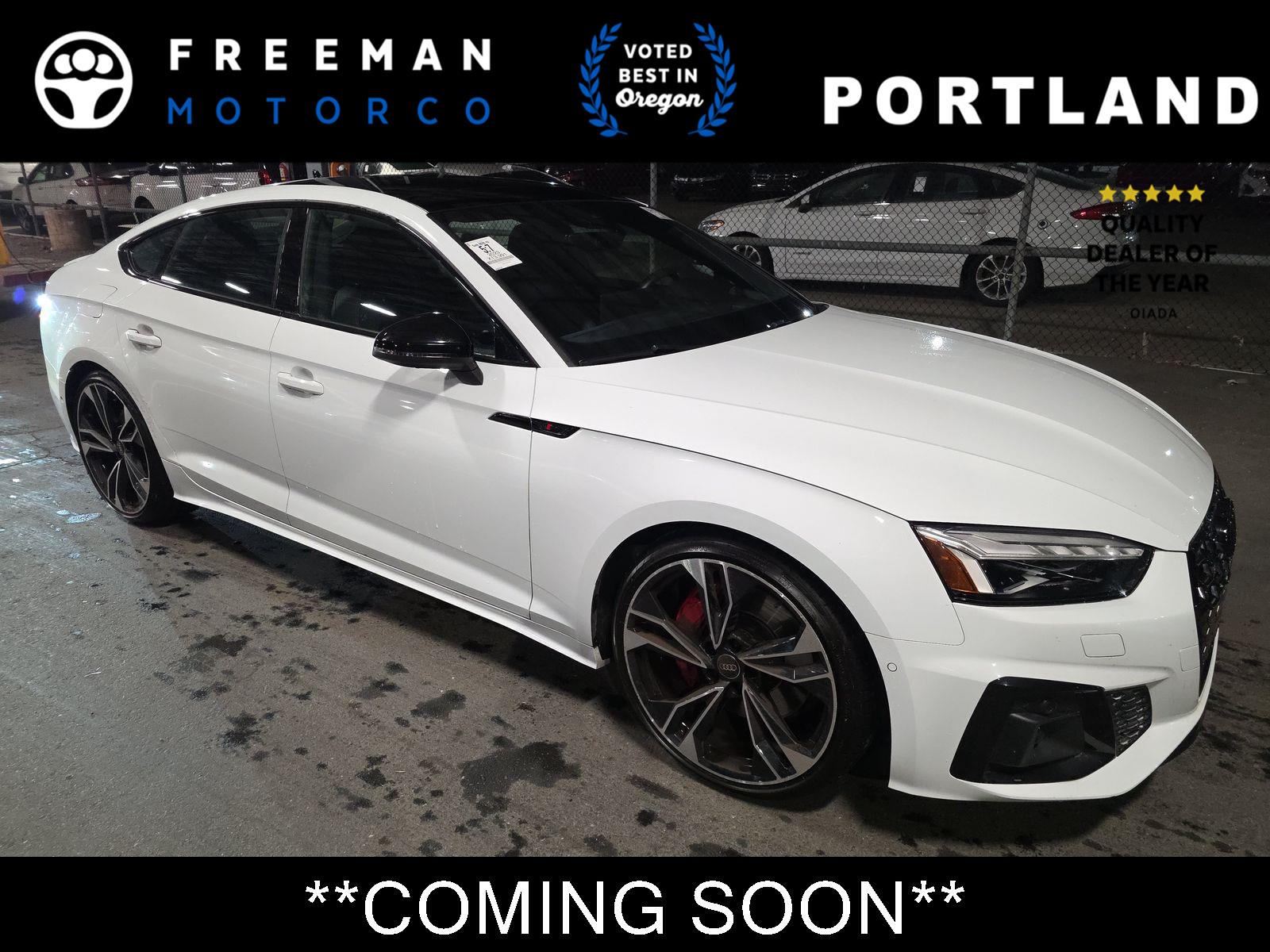Glacier White Metallic 2023 Audi S5 Sportback 3.0T quattro Premium AWD Sedan All-Wheel Drive Automatic