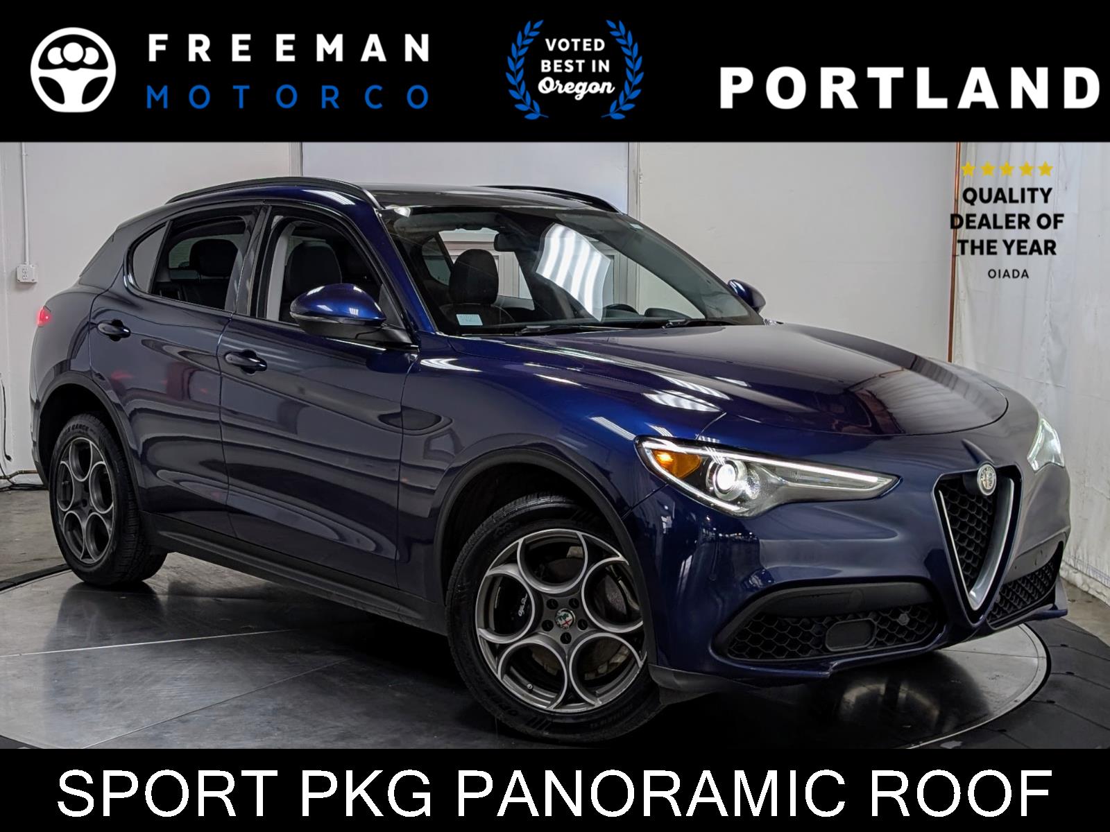 Montecarlo Blue Metallic 2018 Alfa Romeo Stelvio Sport AWD SUV / Crossover All-Wheel Drive Automatic