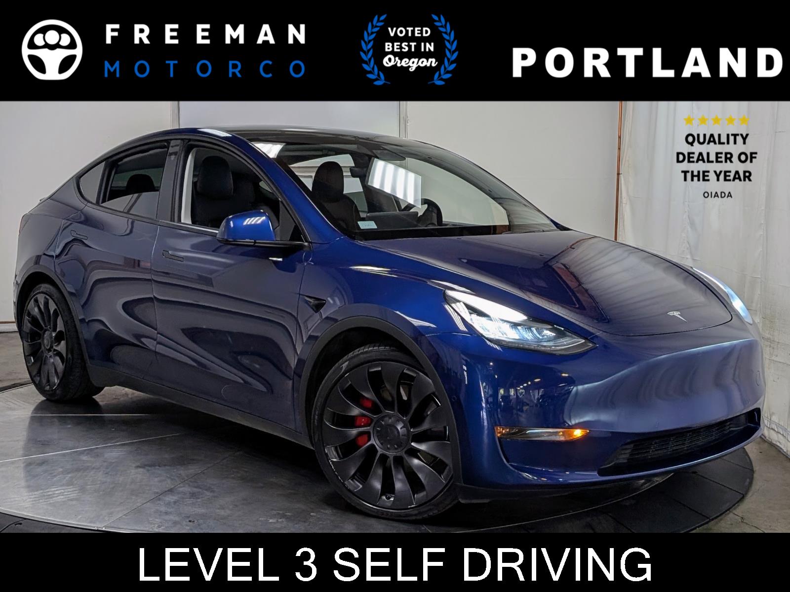 Deep Blue Metallic 2021 Tesla Model Y Performance AWD SUV / Crossover All-Wheel Drive Automatic
