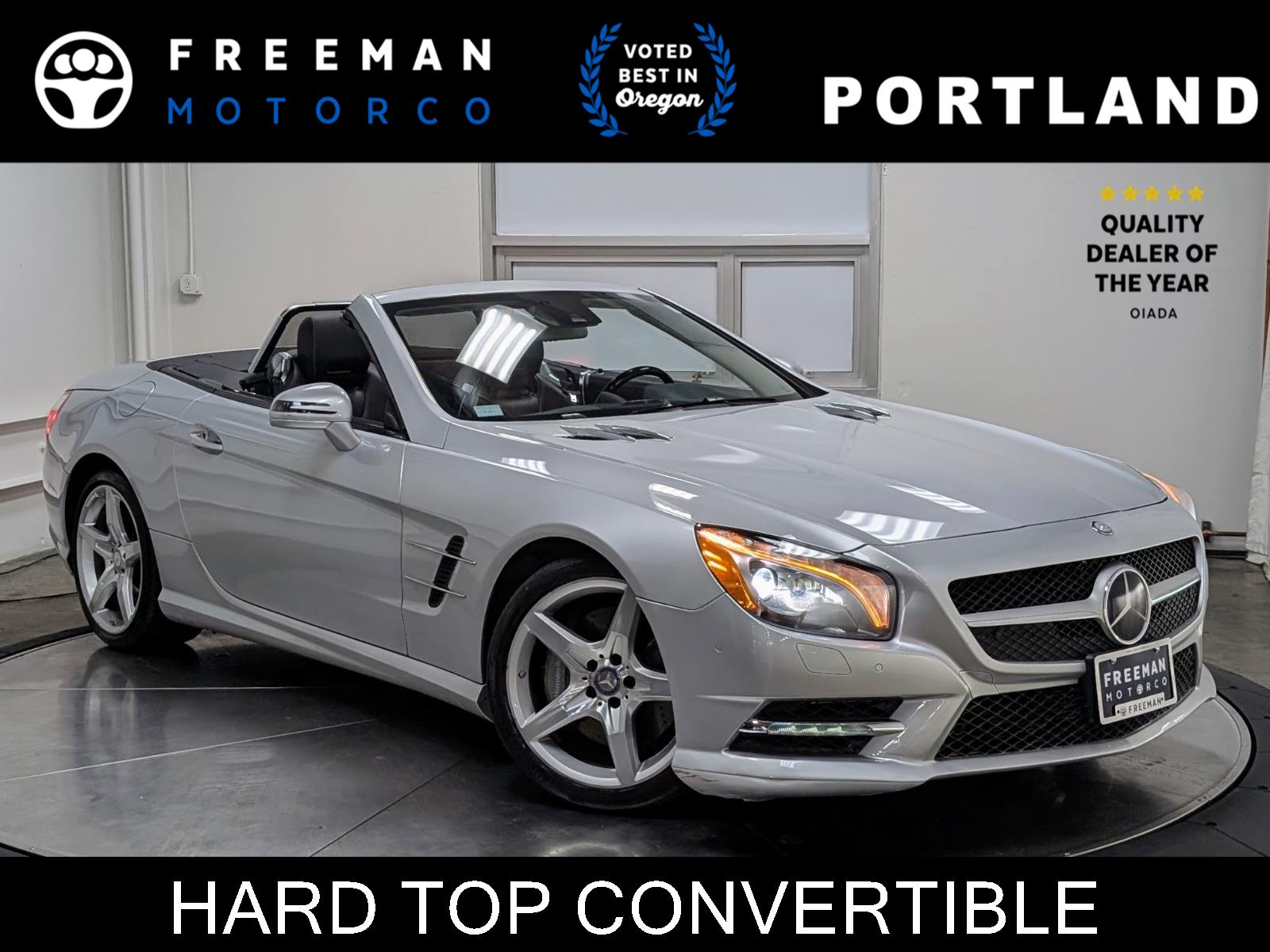 Iridium Silver Metallic 2013 Mercedes-Benz SL-Class SL 550 Convertible Rear-Wheel Drive Automatic