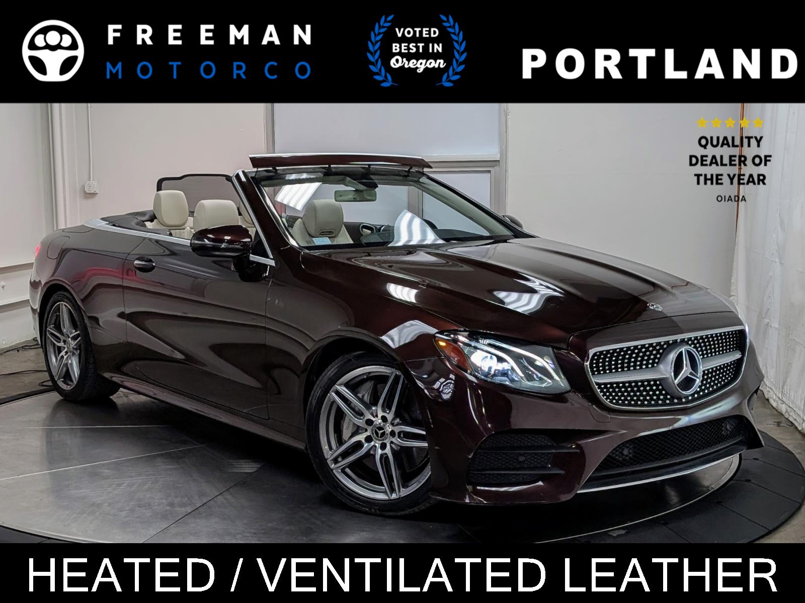 Black 2019 Mercedes-Benz E-Class E 450 Cabriolet RWD Convertible Rear-Wheel Drive Automatic