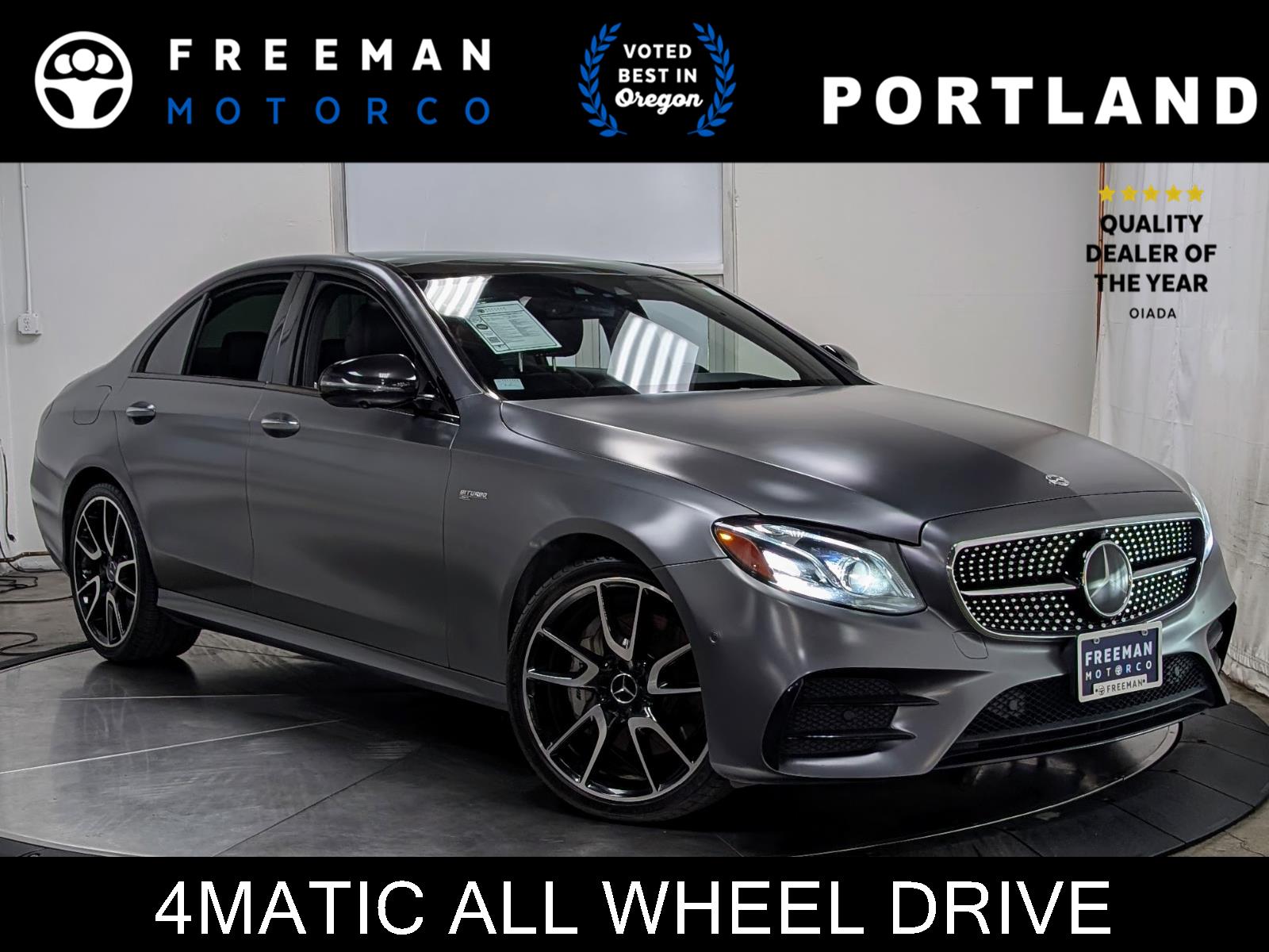 Gray (designo Selenite Grey Magno (Matte Finish)) 2018 Mercedes-Benz E-Class AMG E 43 Sedan 4MATIC Sedan All-Wheel Drive Automatic
