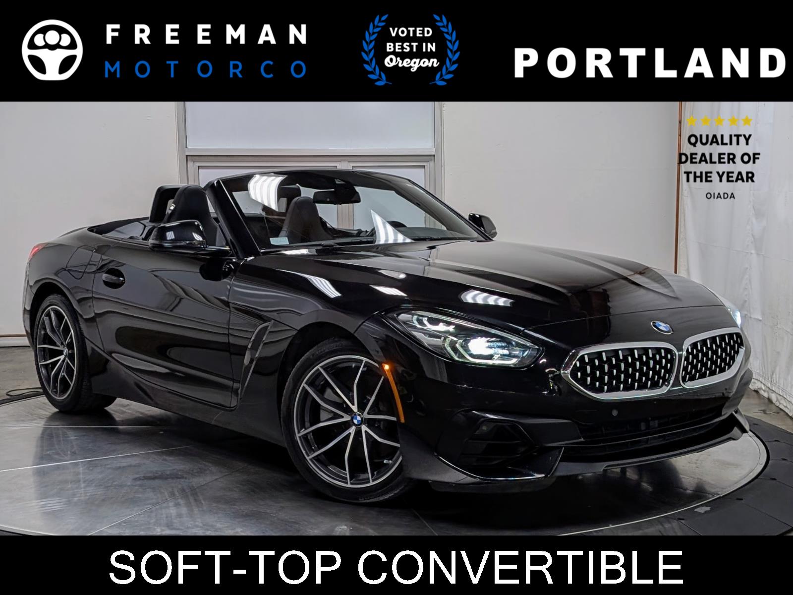 Black Sapphire Metallic 2020 BMW Z4 sDrive30i RWD Convertible Rear-Wheel Drive