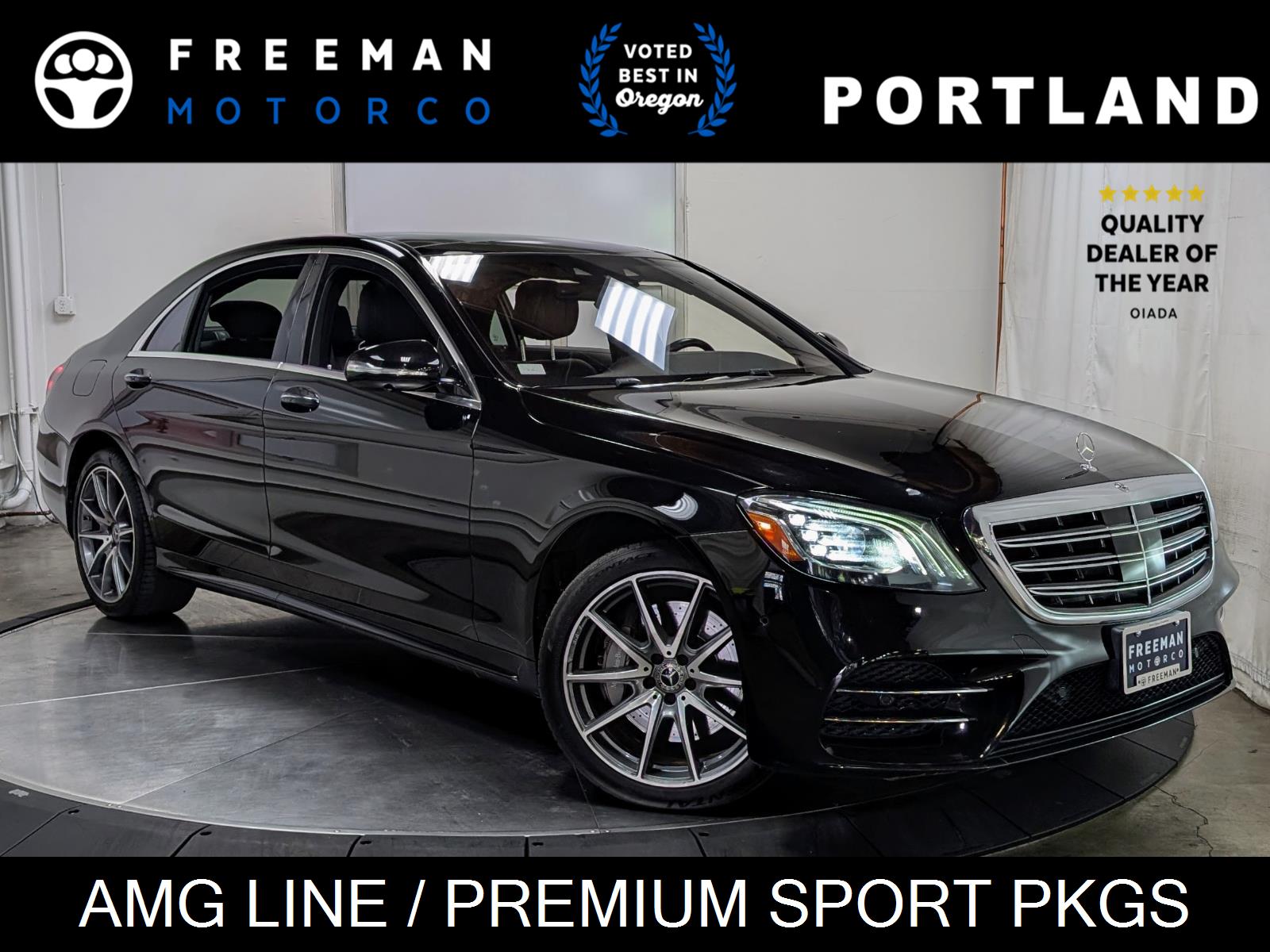 Black 2018 Mercedes-Benz S-Class S 450 RWD Sedan Rear-Wheel Drive Automatic