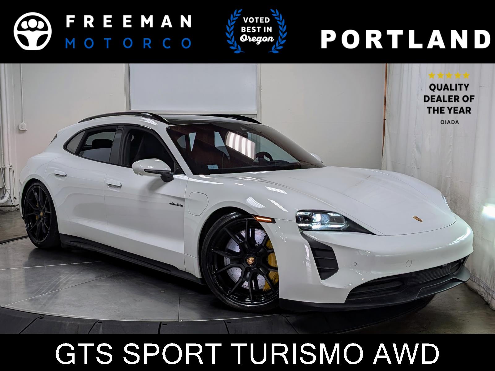 White 2022 Porsche Taycan GTS Sport Turismo Wagon AWD Wagon All-Wheel Drive Automatic