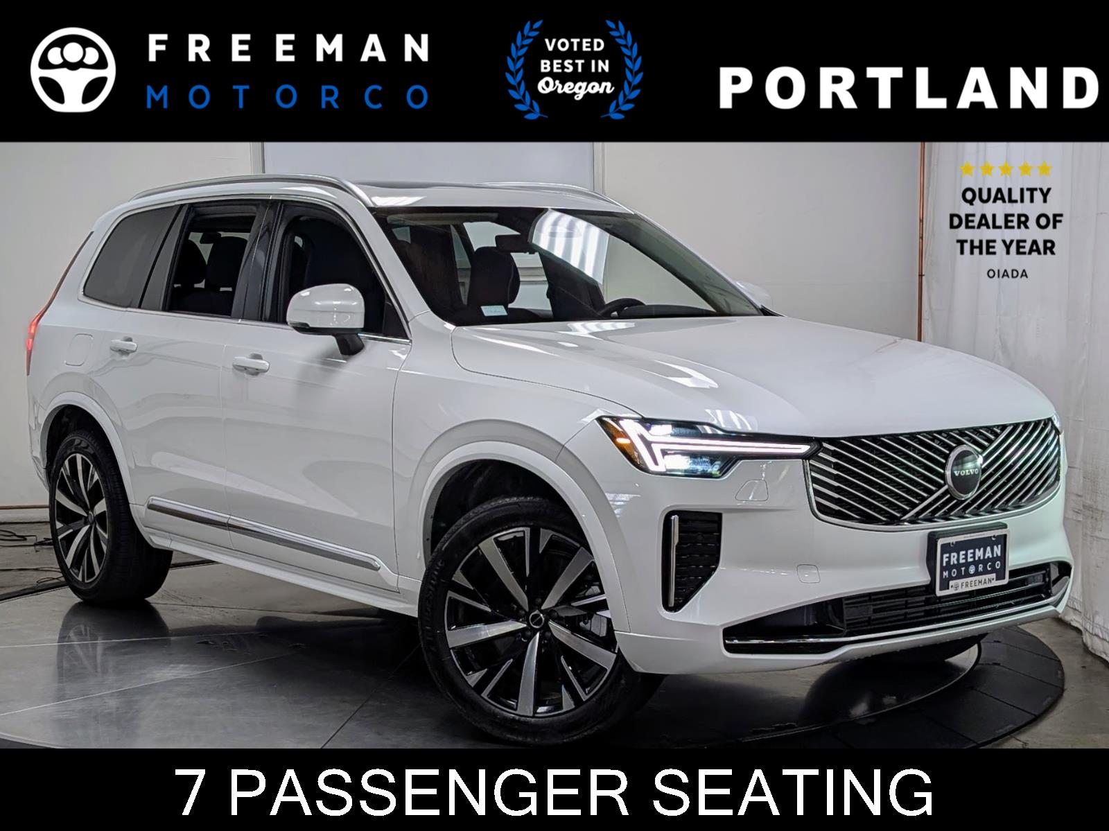 Crystal White Pearl 2025 Volvo XC90 T8 Core Bright Theme eAWD SUV / Crossover All-Wheel Drive Automatic
