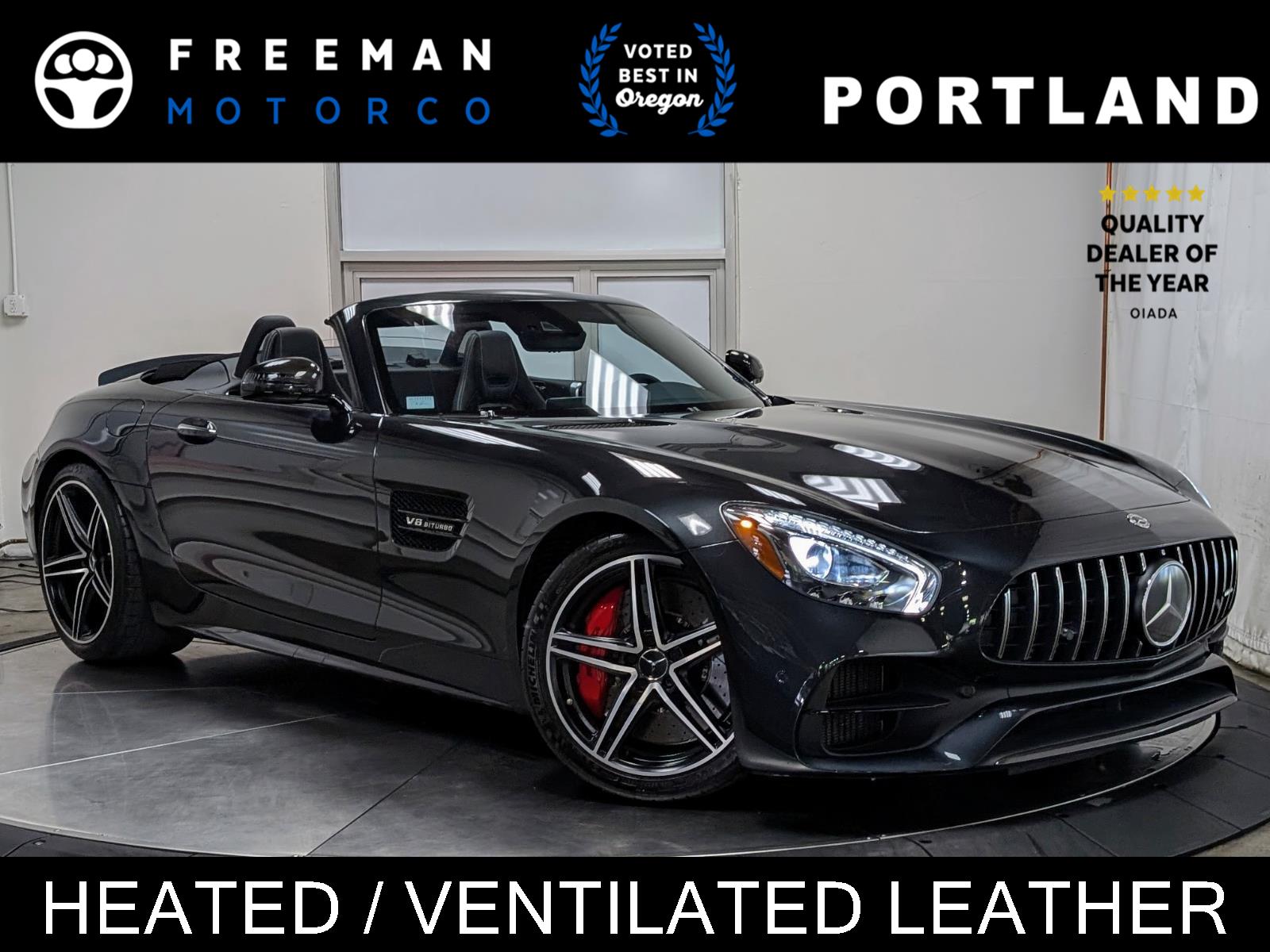 Magnetite Black Metallic 2018 Mercedes-Benz AMG GT C Roadster Convertible Rear-Wheel Drive Automatic