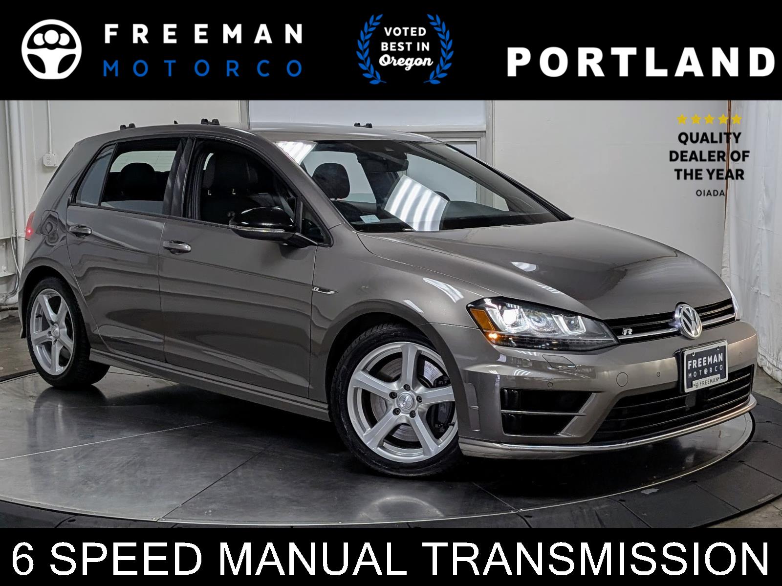 Limestone Gray Metallic 2017 Volkswagen Golf R 4-Door AWD with DCC and Navigation Hatchback All-Wheel Drive Manual