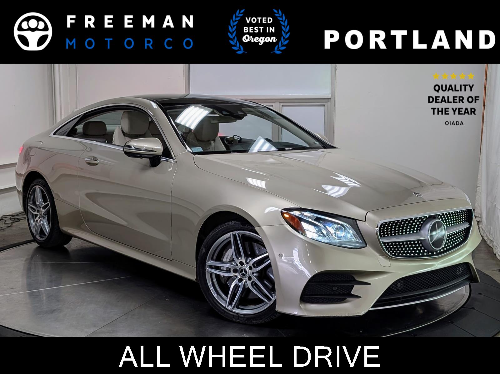 Dune Silver Metallic 2018 Mercedes-Benz E-Class E 400 4MATIC Coupe AWD Coupe All-Wheel Drive Automatic