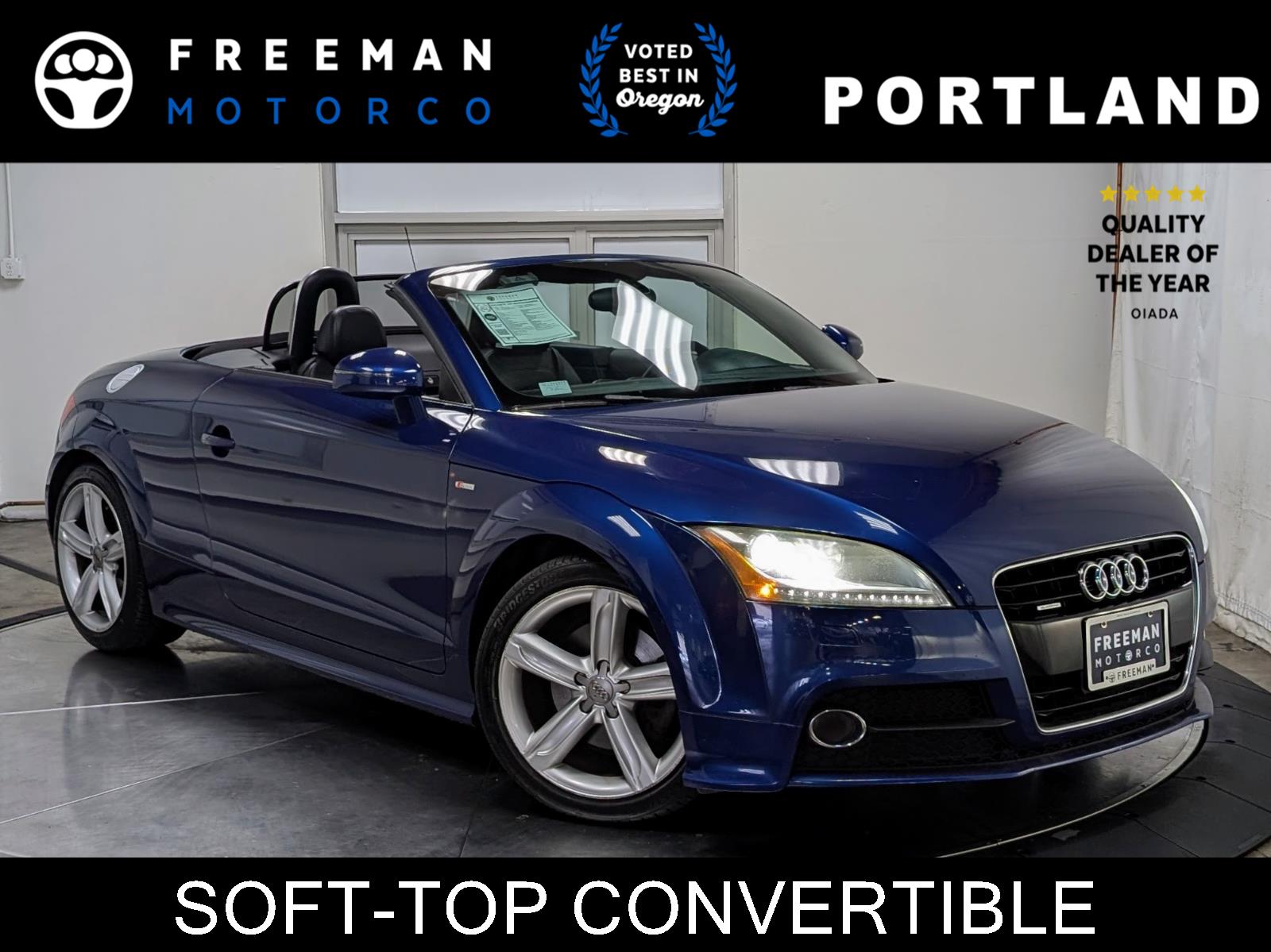 Scuba Blue Metallic/Black Roof 2015 Audi TT 2.0T quattro Roadster AWD Convertible All-Wheel Drive Automatic