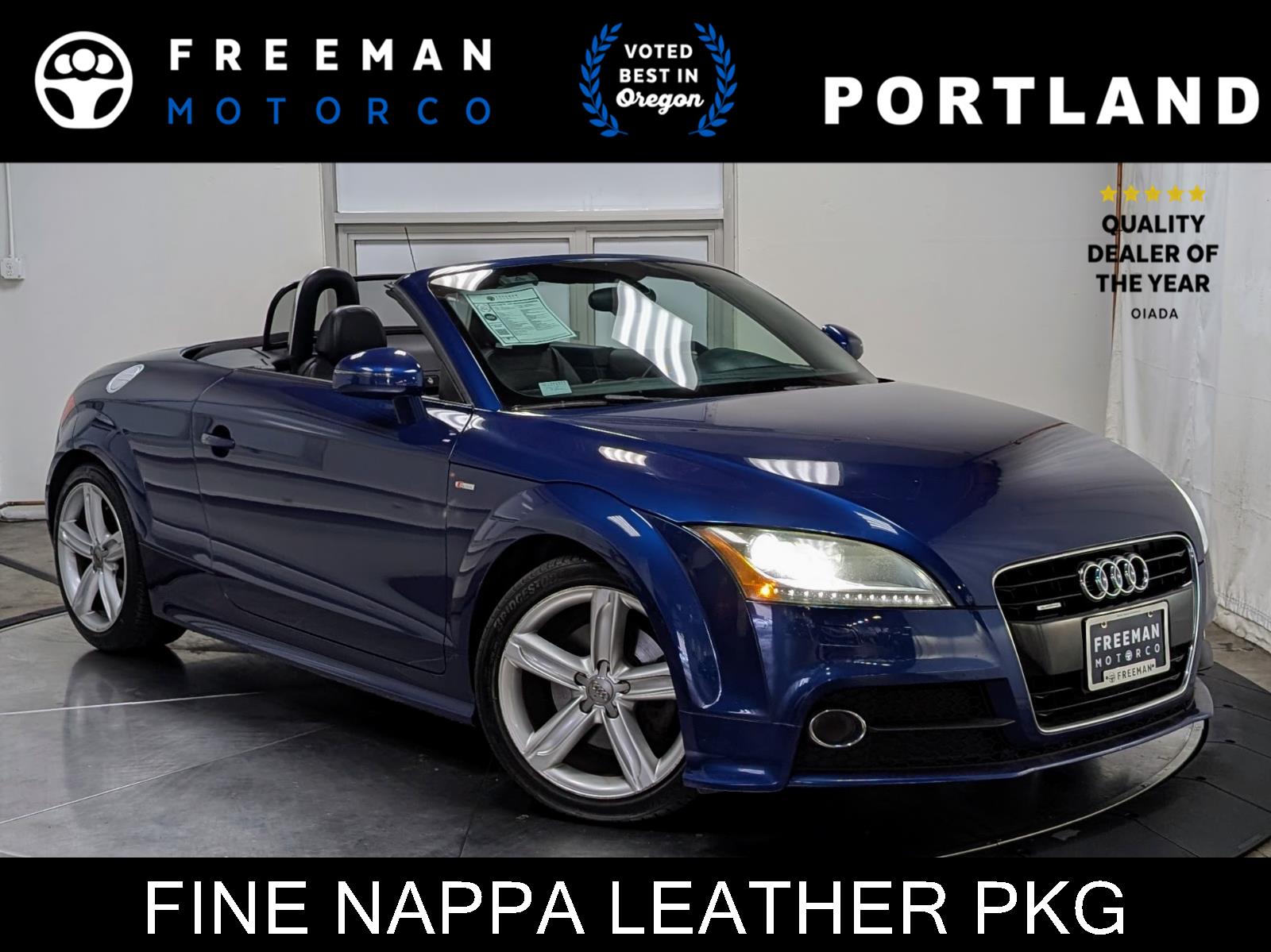 Scuba Blue Metallic/Black Roof 2015 Audi TT Convertible All-Wheel Drive Automatic