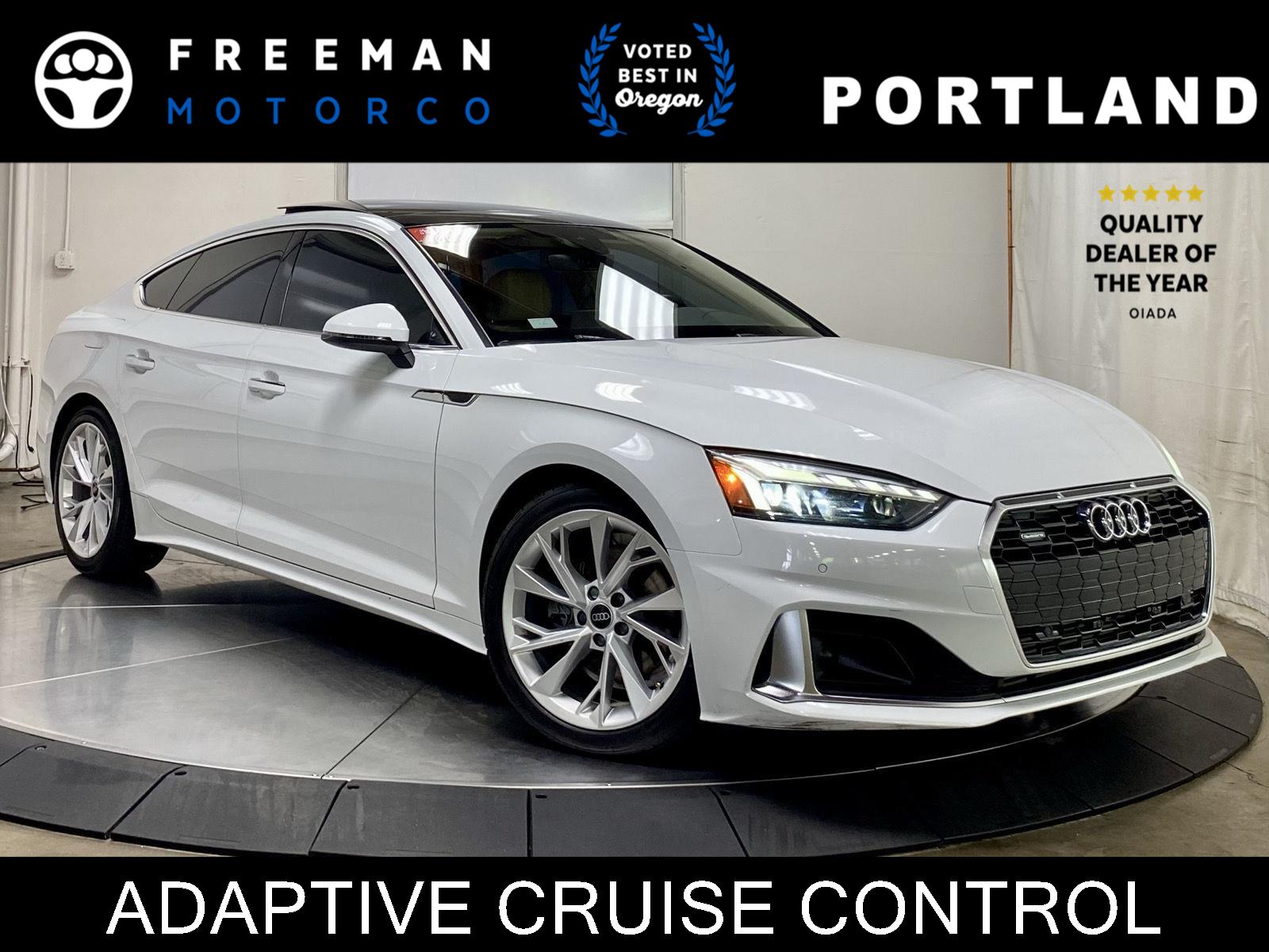 Glacier White Metallic 2023 Audi A5 Sportback Sedan All-Wheel Drive Automatic