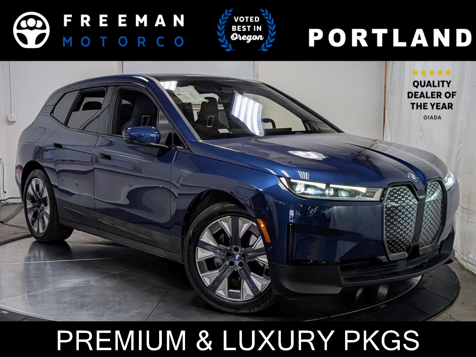 Phytonic Blue Metallic 2024 BMW iX SUV / Crossover All-Wheel Drive Automatic