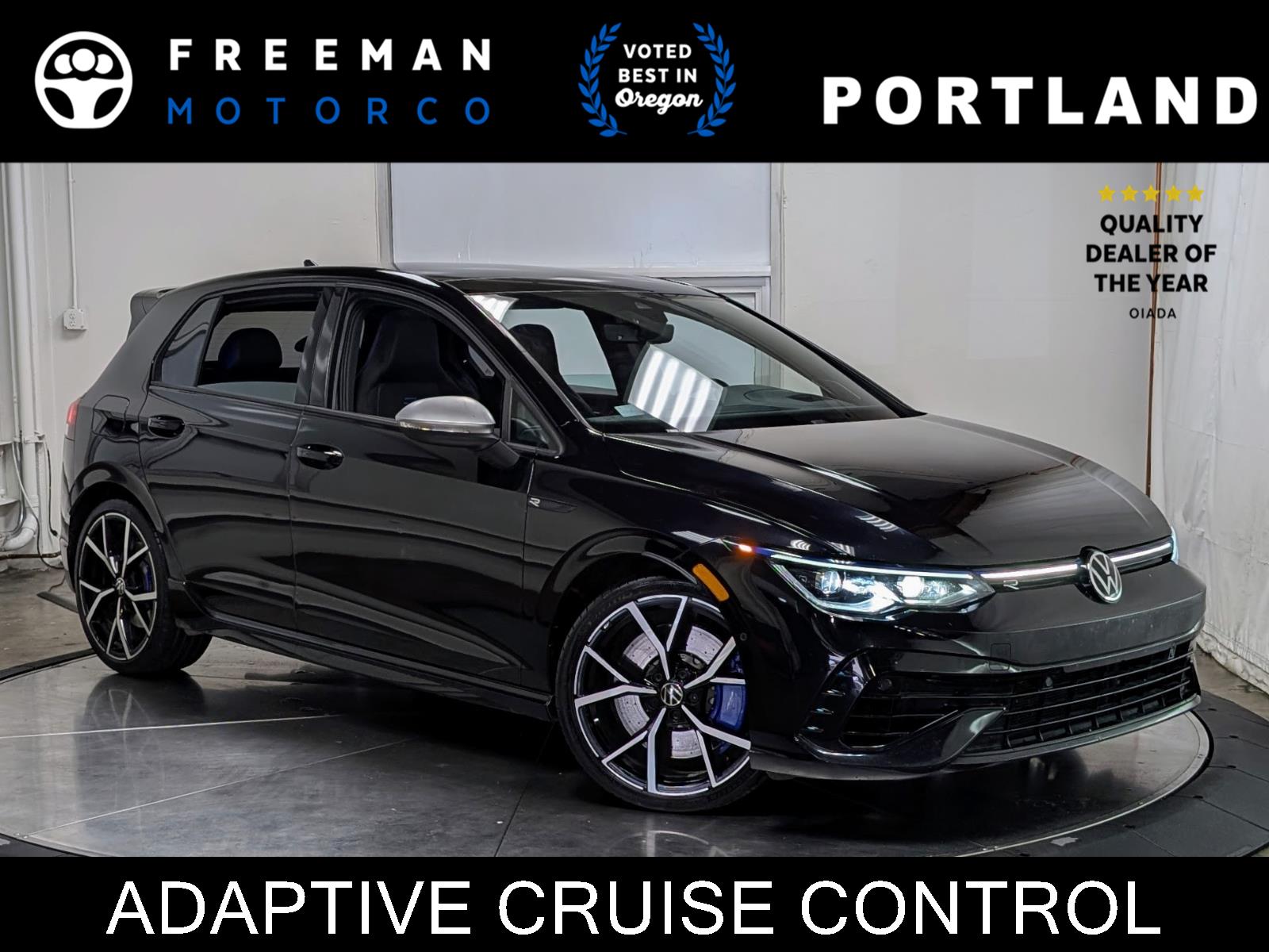 Deep Black Pearl 2022 Volkswagen Golf R Hatchback All-Wheel Drive Automatic