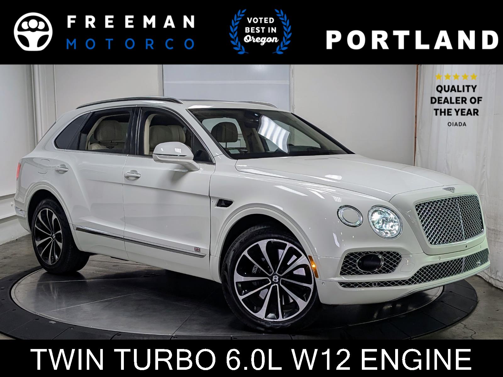 Ghost White 3 Coat Pearlescent 2018 Bentley Bentayga SUV / Crossover All-Wheel Drive Automatic