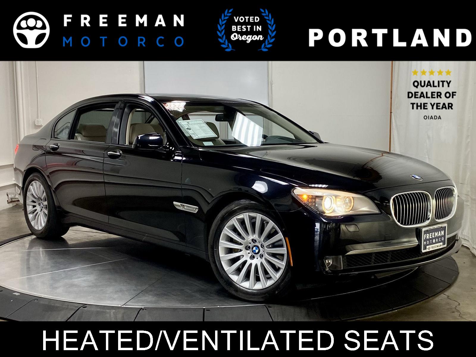 Jet Black 2012 BMW 7 Series Sedan Rear-Wheel Drive Automatic