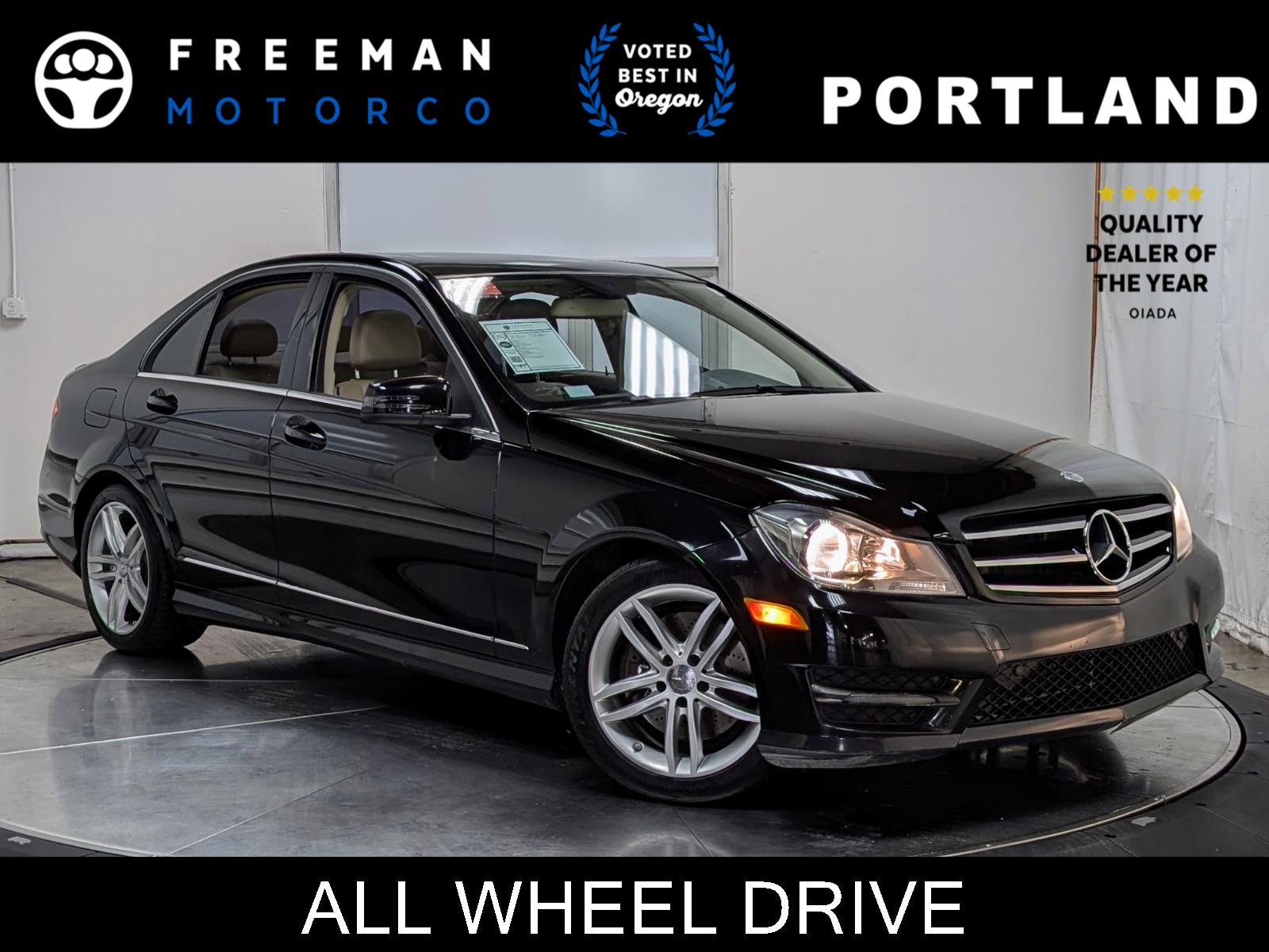 Black 2013 Mercedes-Benz C-Class Sedan All-Wheel Drive Automatic