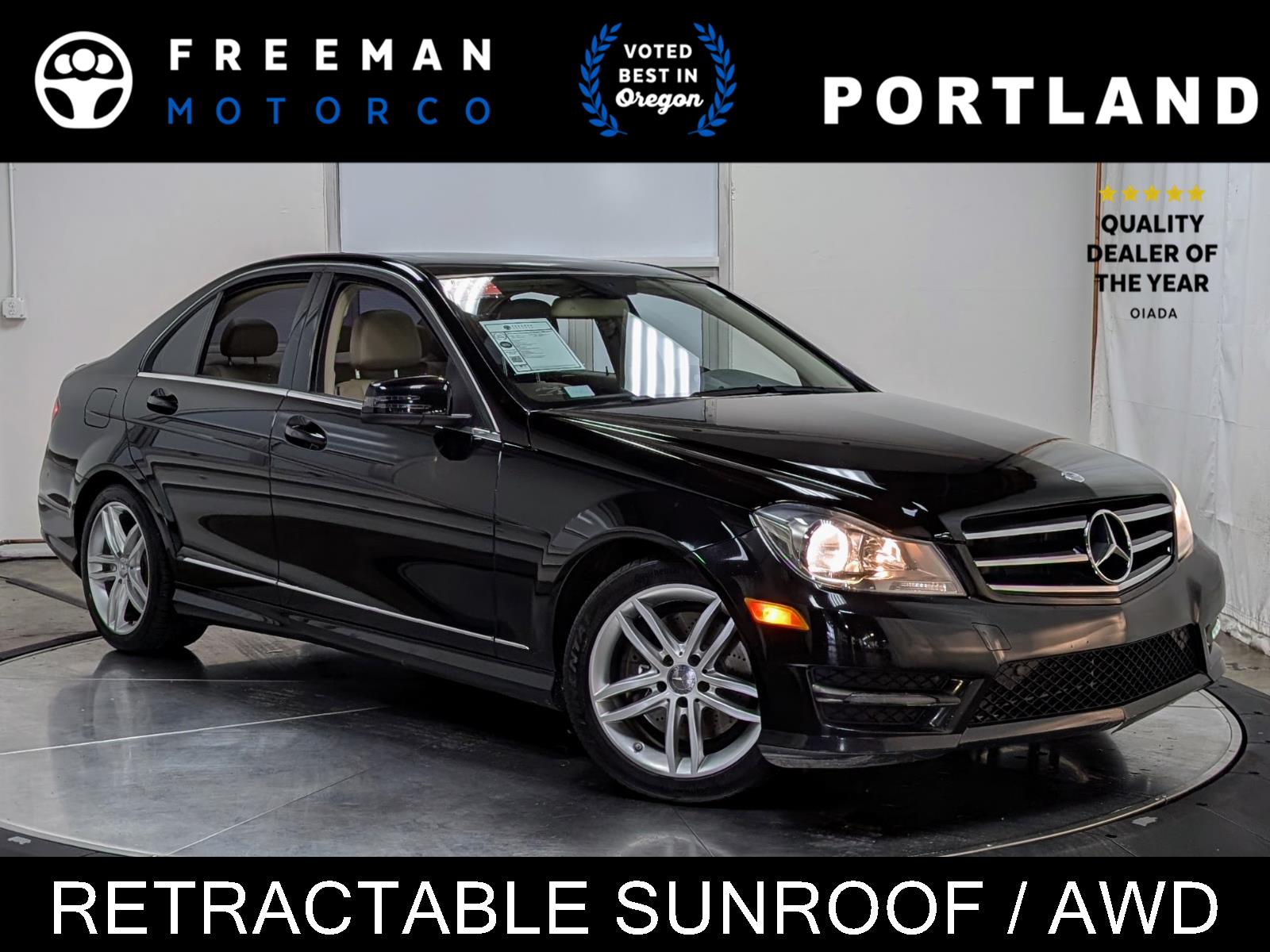 Black 2013 Mercedes-Benz C-Class Sedan All-Wheel Drive Automatic