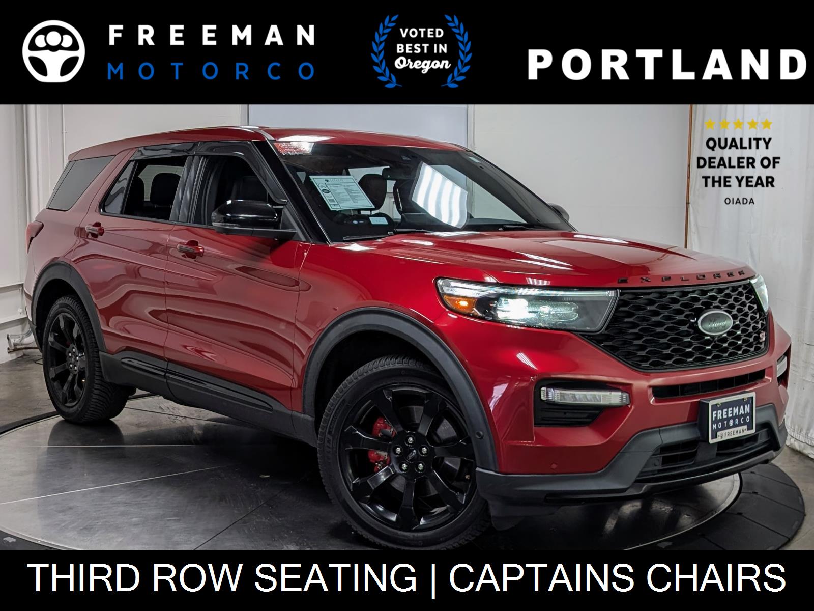 Rapid Red Metallic Tinted Clearcoat 2021 Ford Explorer SUV / Crossover All-Wheel Drive Automatic