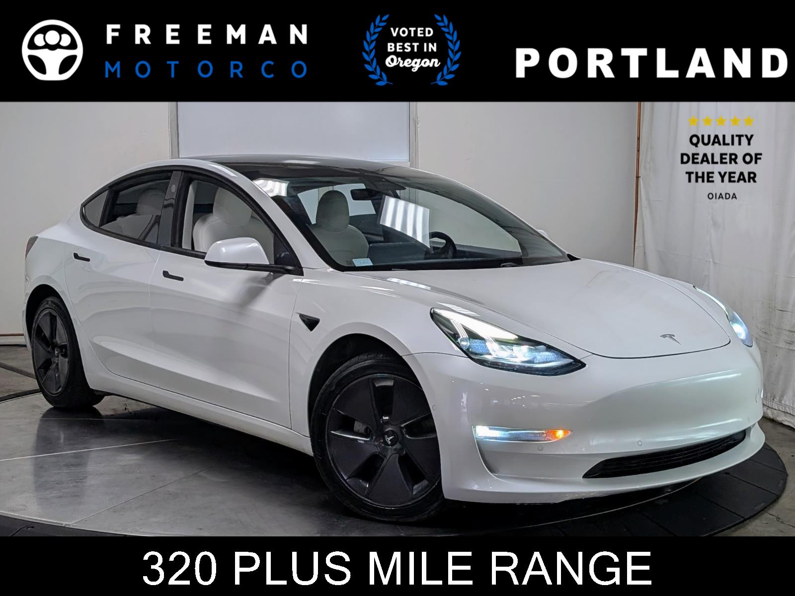 Pearl White Multi-Coat 2021 Tesla Model 3 Sedan All-Wheel Drive Automatic