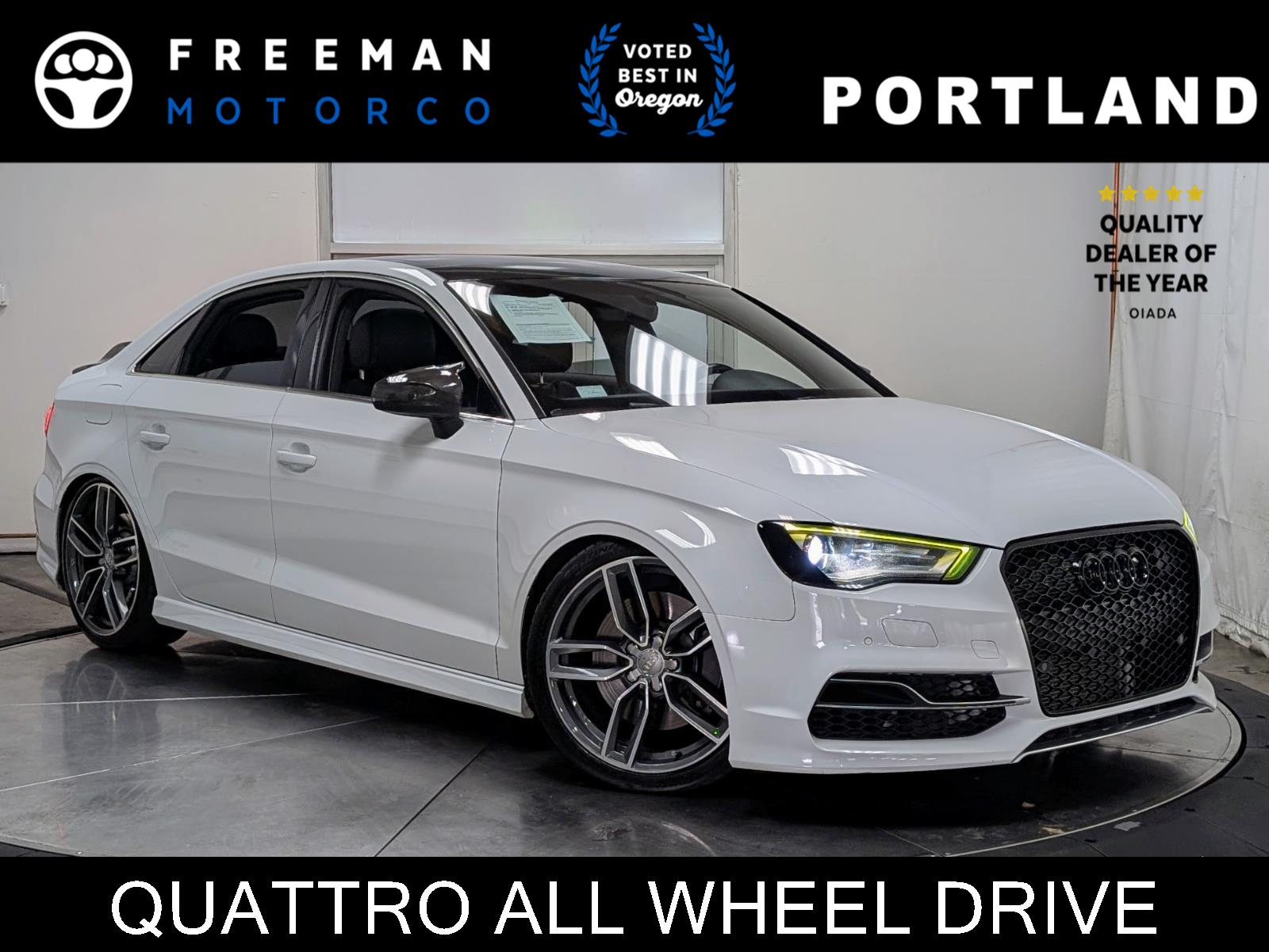Glacier White Metallic 2016 Audi S3 Sedan All-Wheel Drive Automatic
