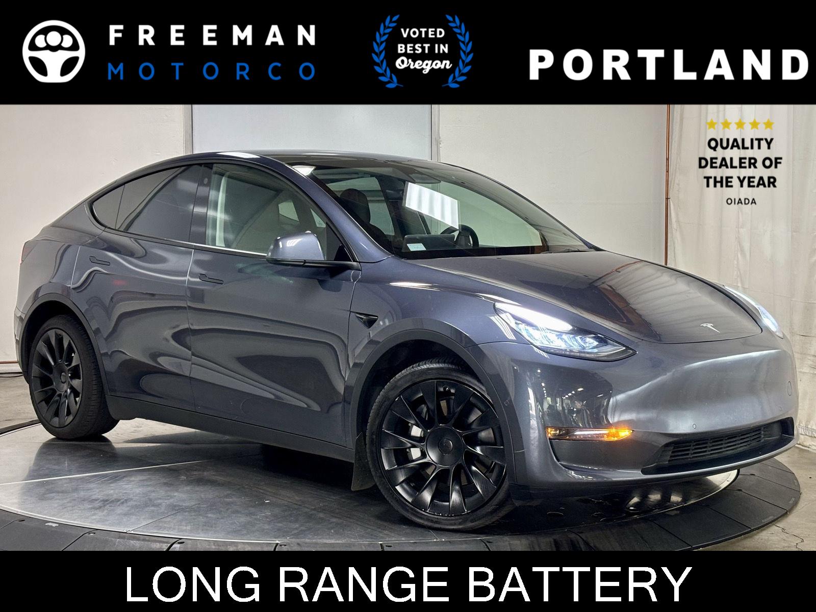 Gray 2022 Tesla Model Y SUV / Crossover All-Wheel Drive Automatic