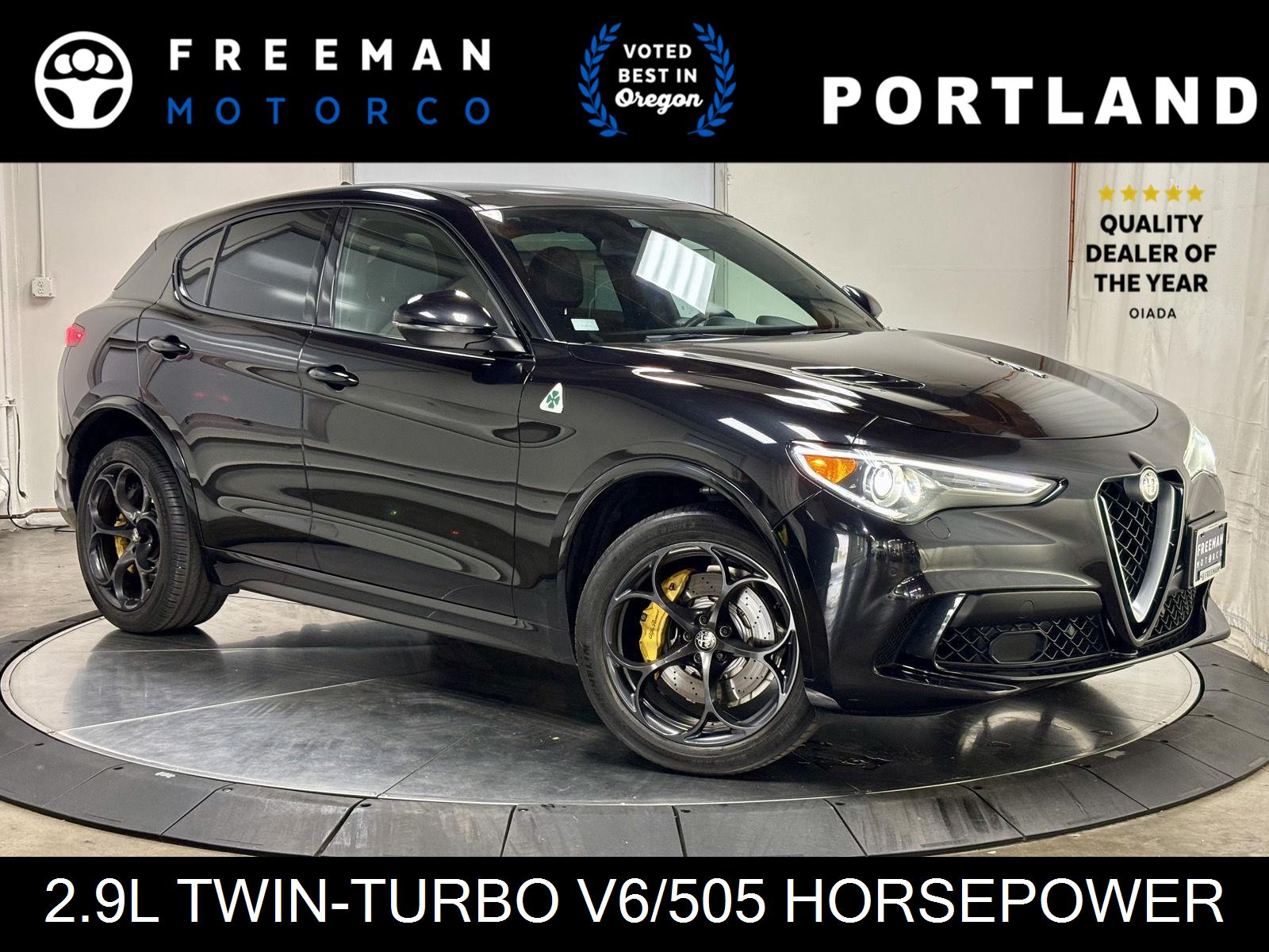 Vulcano Black Metallic 2019 Alfa Romeo Stelvio SUV / Crossover All-Wheel Drive Automatic