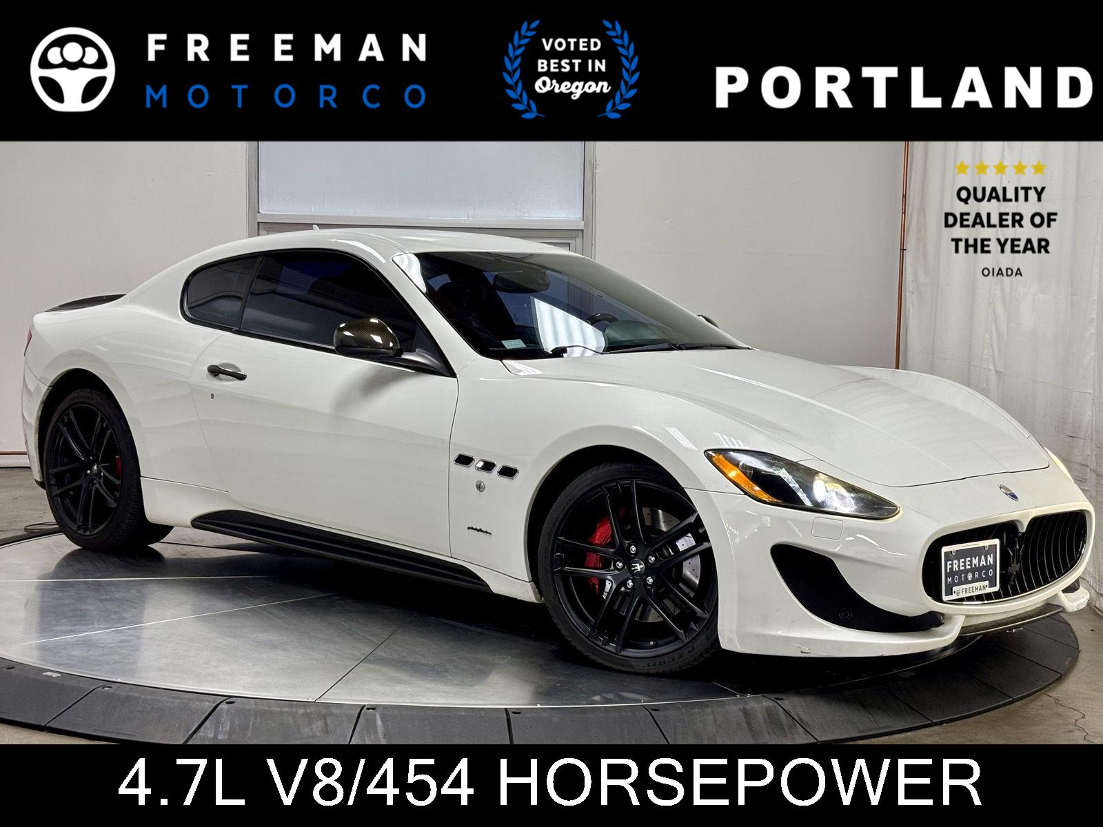 Bianco Fuji Pearlescent 2015 Maserati GranTurismo Coupe Rear-Wheel Drive Automatic