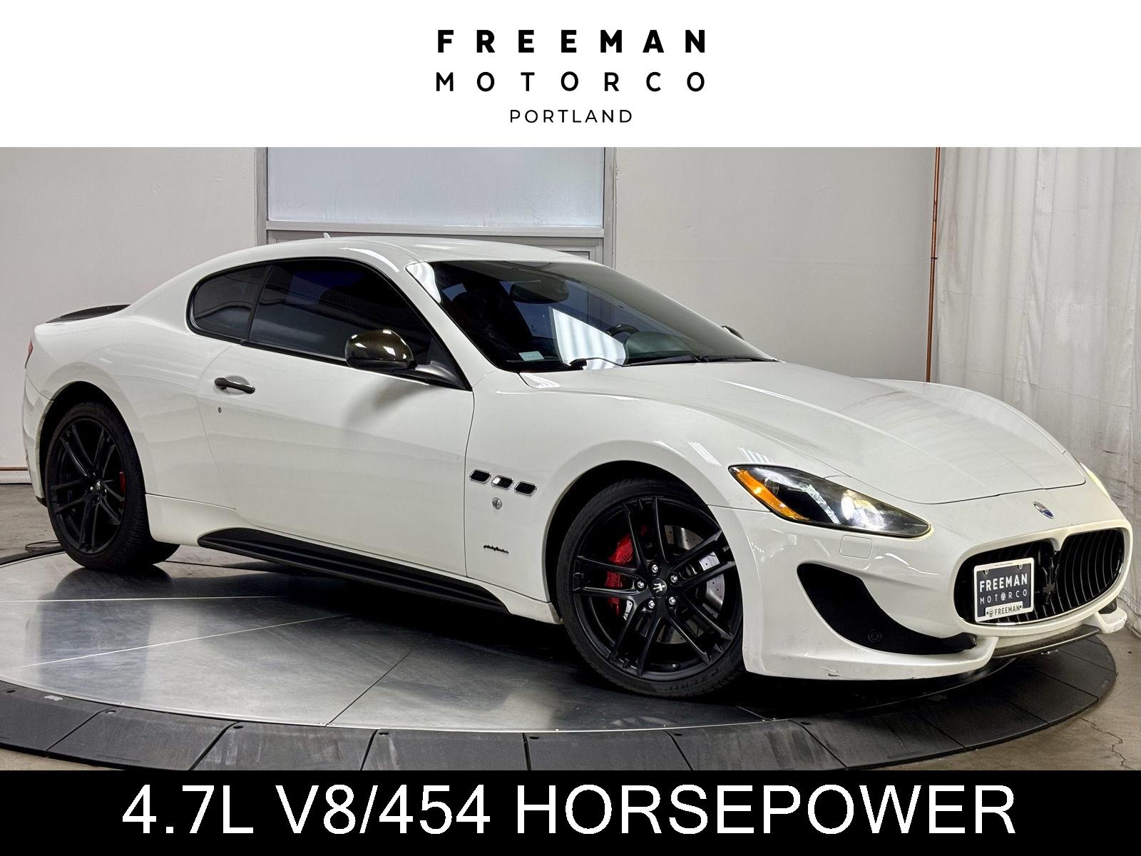 Bianco Fuji Pearlescent 2015 Maserati GranTurismo Coupe Rear-Wheel Drive Automatic