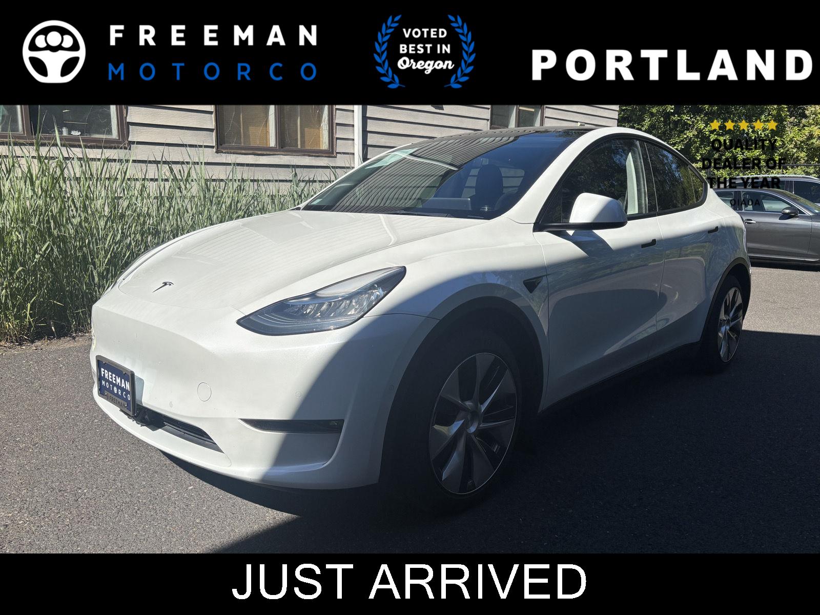 Pearl White Multi-Coat 2021 Tesla Model Y SUV / Crossover All-Wheel Drive Automatic