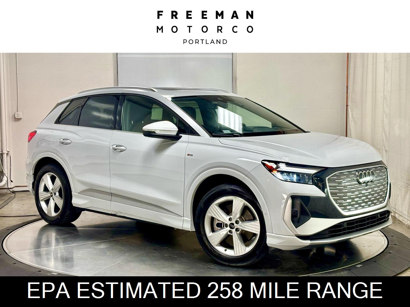 Glacier White Metallic 2024 Audi Q4 e-tron SUV / Crossover All-Wheel Drive Automatic