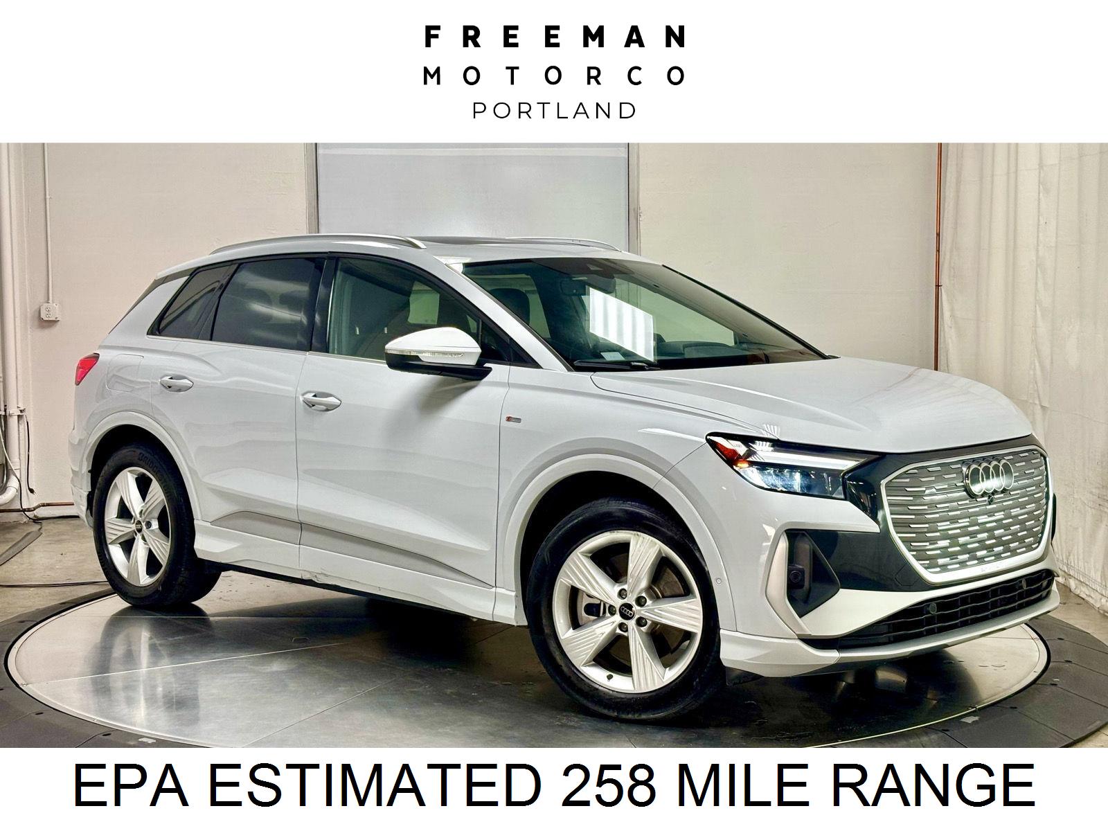 Glacier White Metallic 2024 Audi Q4 e-tron SUV / Crossover All-Wheel Drive Automatic