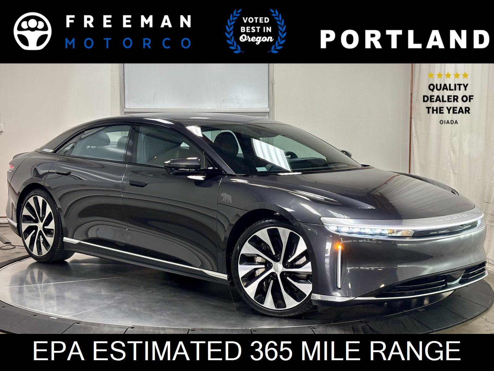 Gray (Quantum Grey Metallic) 2024 Lucid Air Sedan All-Wheel Drive Automatic