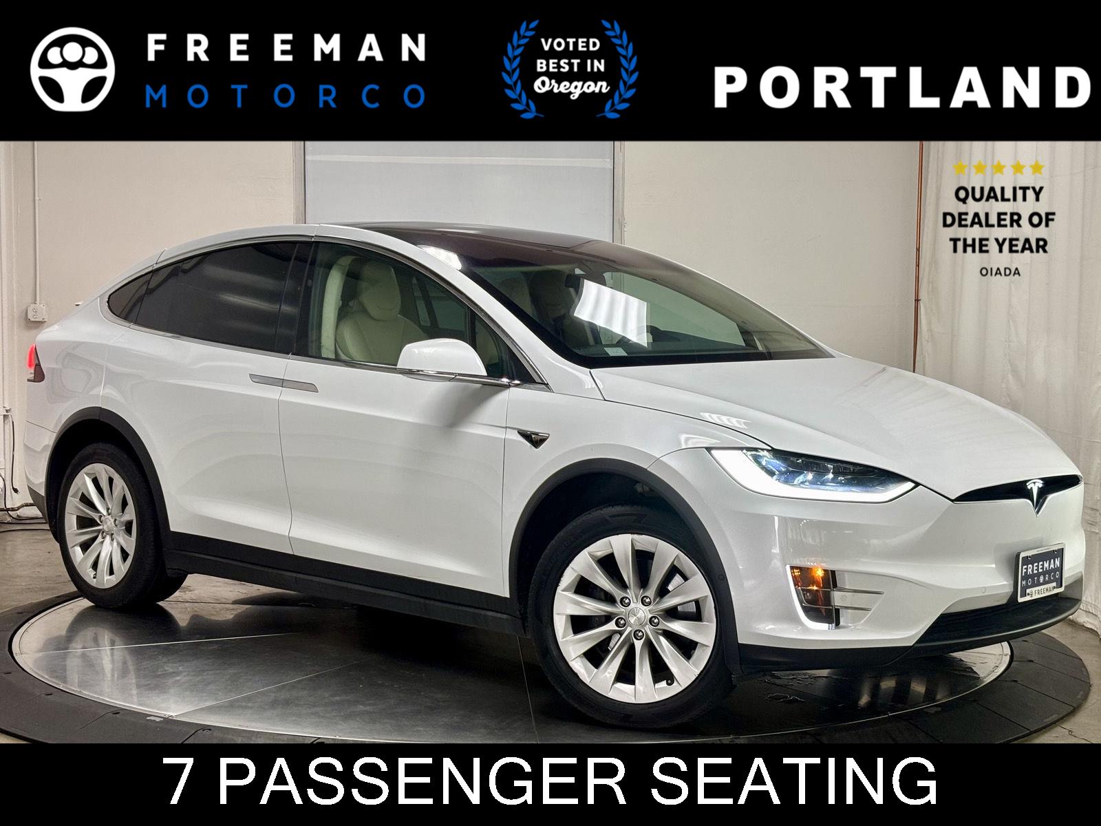 Pearl White Multi-Coat 2018 Tesla Model X SUV / Crossover All-Wheel Drive Automatic