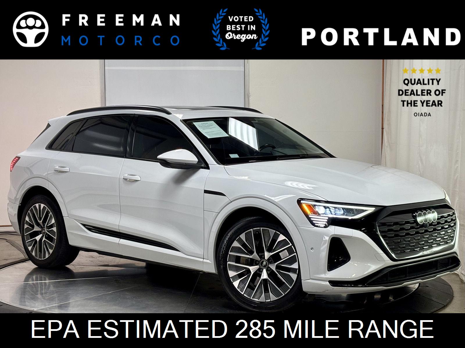 Glacier White Metallic 2024 Audi Q8 e-tron SUV / Crossover All-Wheel Drive Automatic