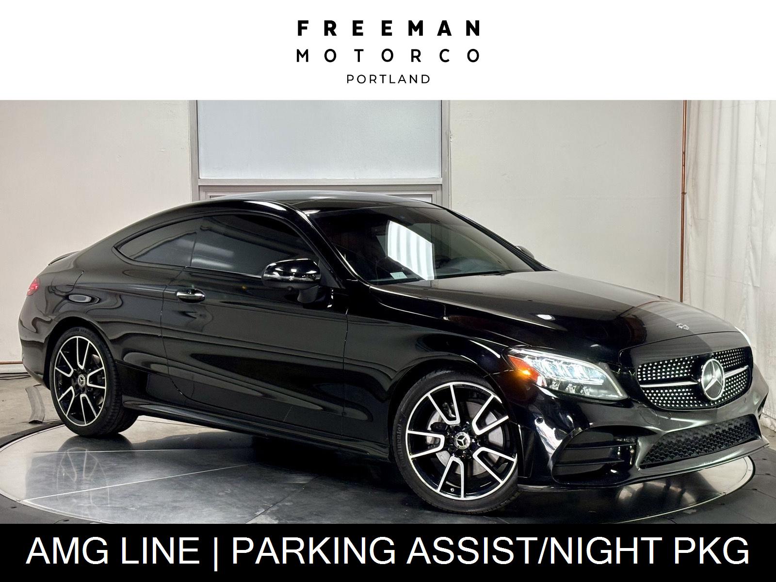 Black 2021 Mercedes-Benz C-Class Coupe Rear-Wheel Drive Automatic