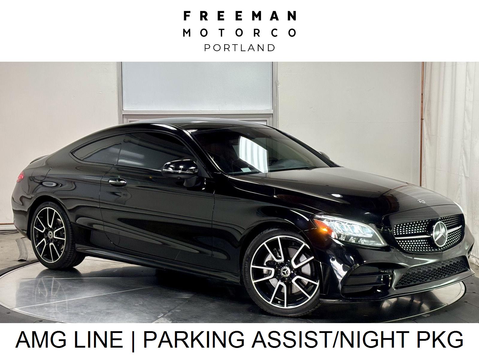 Black 2021 Mercedes-Benz C-Class Coupe Rear-Wheel Drive Automatic