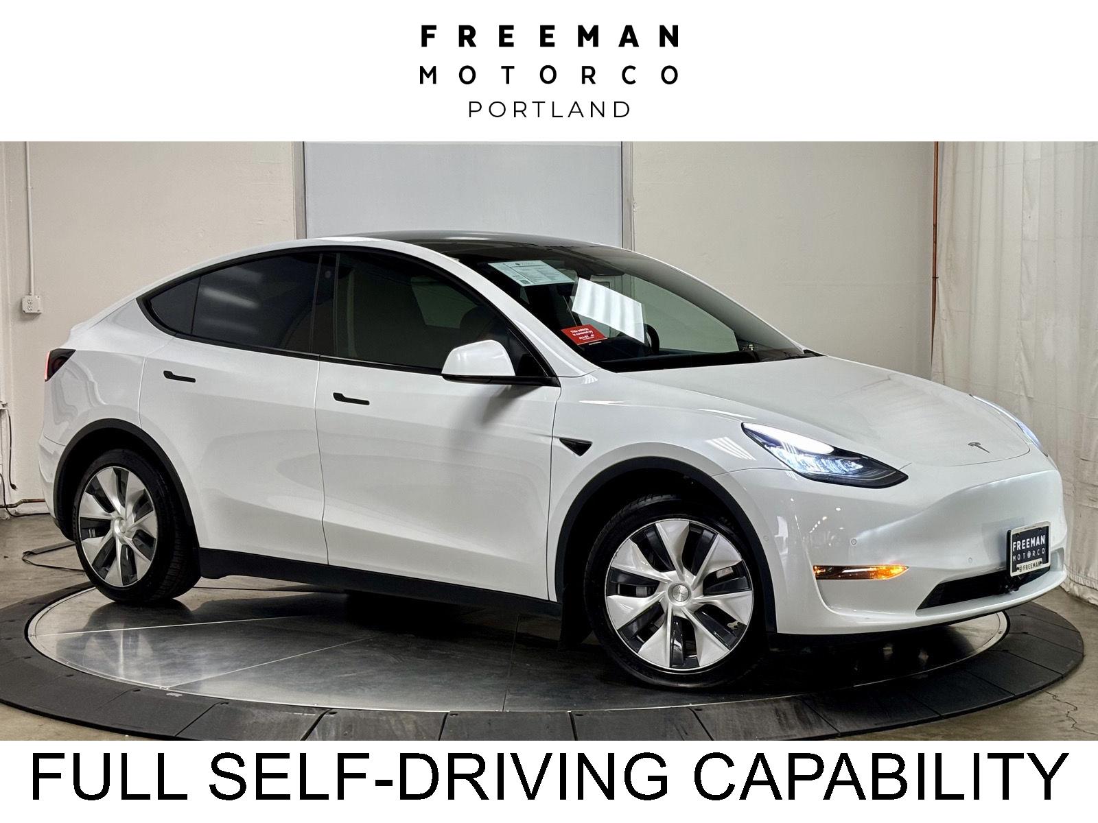 Pearl White Multi-Coat 2021 Tesla Model Y SUV / Crossover All-Wheel Drive Automatic