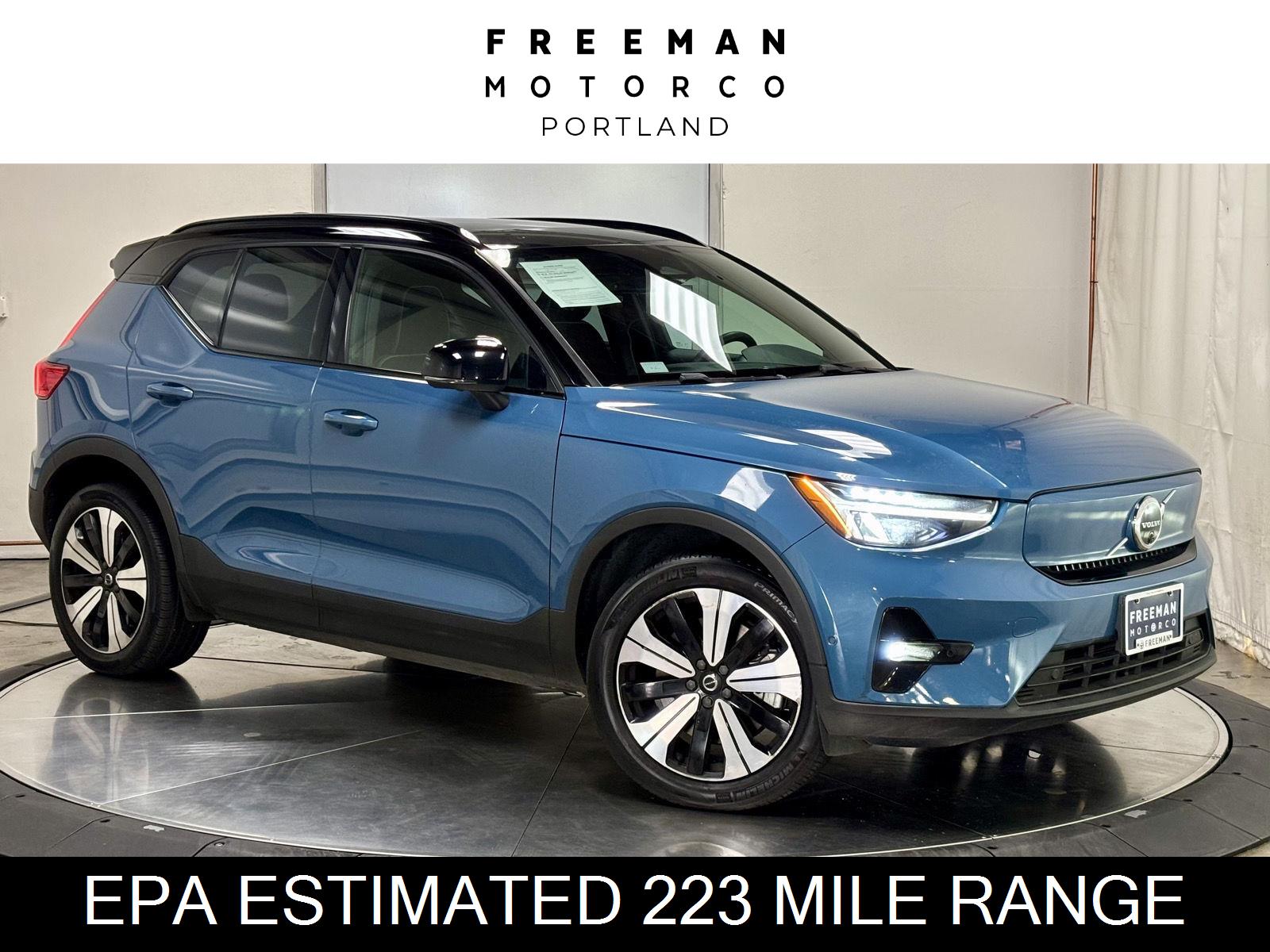 Fjord Blue Metallic 2023 Volvo XC40 Recharge SUV / Crossover All-Wheel Drive Automatic