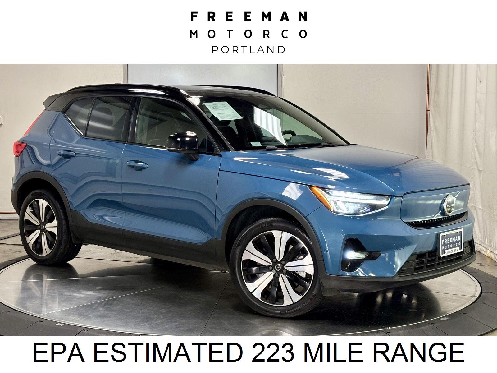Fjord Blue Metallic 2023 Volvo XC40 Recharge SUV / Crossover All-Wheel Drive Automatic