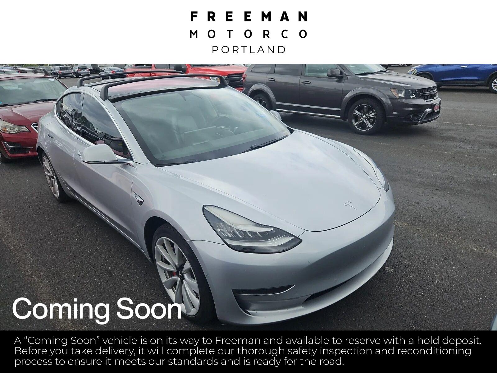 Silver Metallic 2018 Tesla Model 3 Sedan Rear-Wheel Drive Automatic