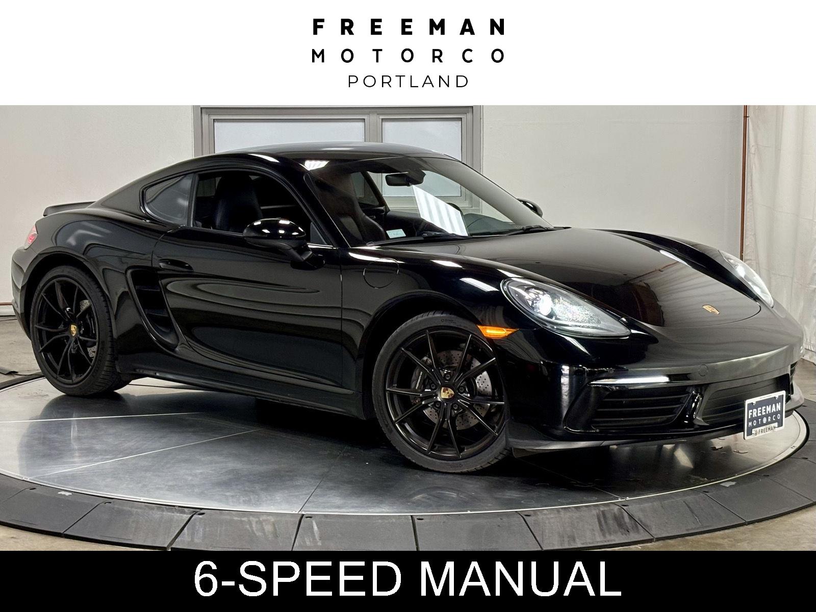 Black 2017 Porsche 718 Cayman Coupe Rear-Wheel Drive 6-Speed Manual