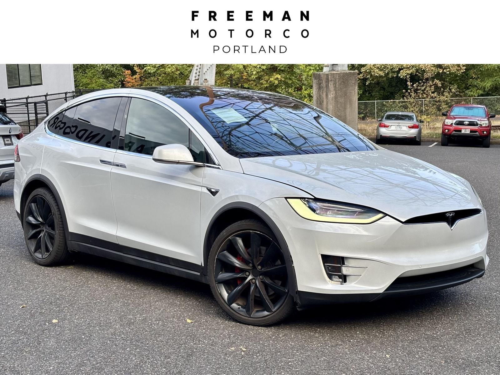 Pearl White Multi-Coat 2020 Tesla Model X SUV / Crossover All-Wheel Drive Automatic