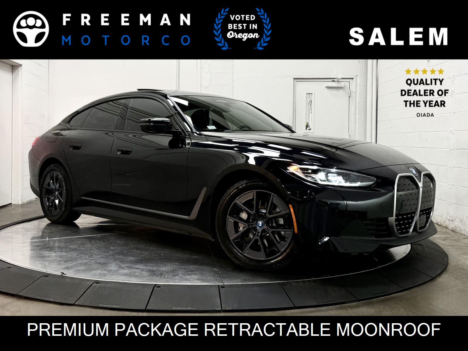 Black Sapphire Metallic 2023 BMW i4 eDrive35 Gran Coupe FWD Sedan Rear-Wheel Drive Automatic