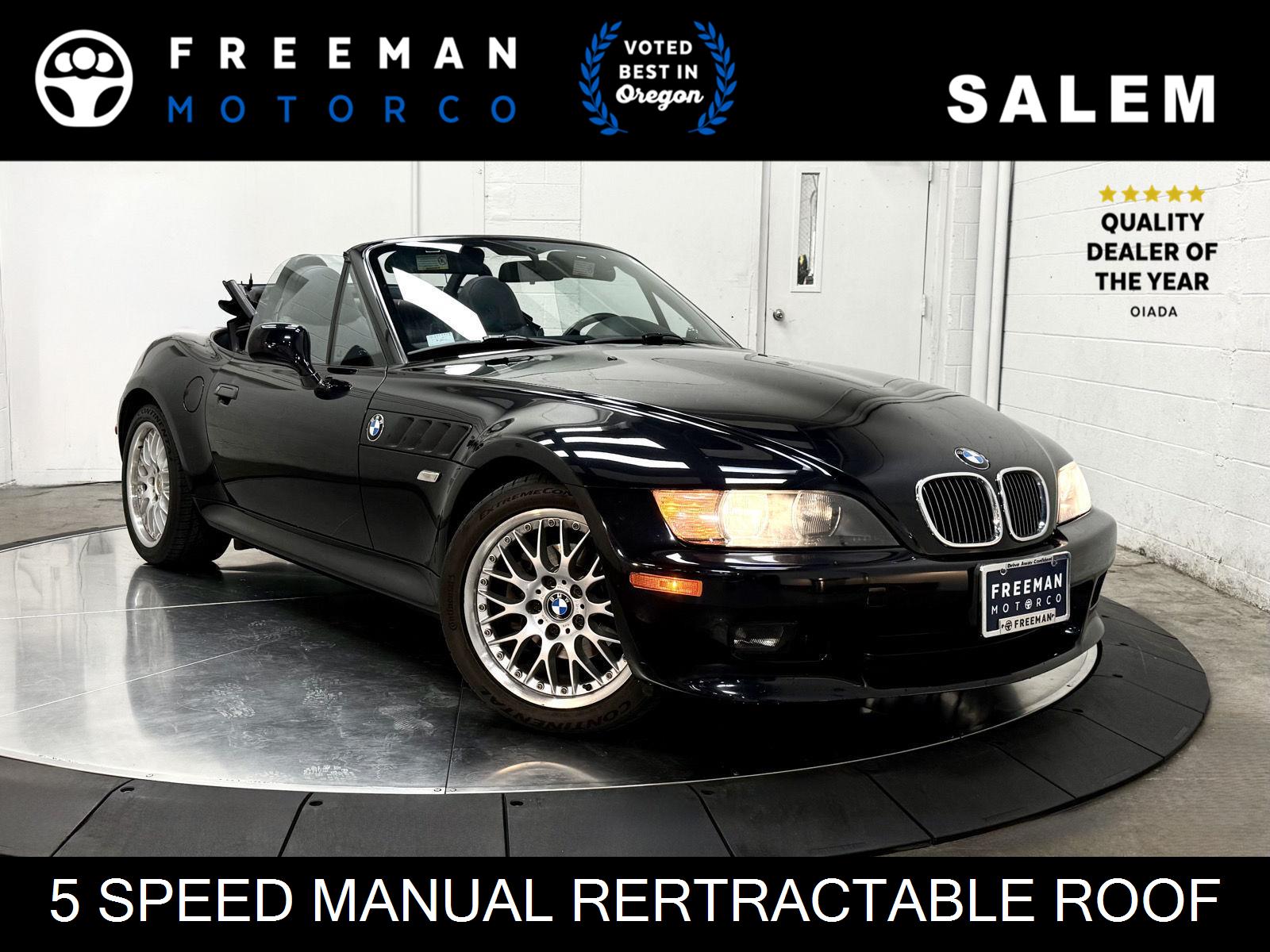 Black 2000 BMW Z3 2.8 Roadster RWD Convertible Rear-Wheel Drive 5-Speed Manual