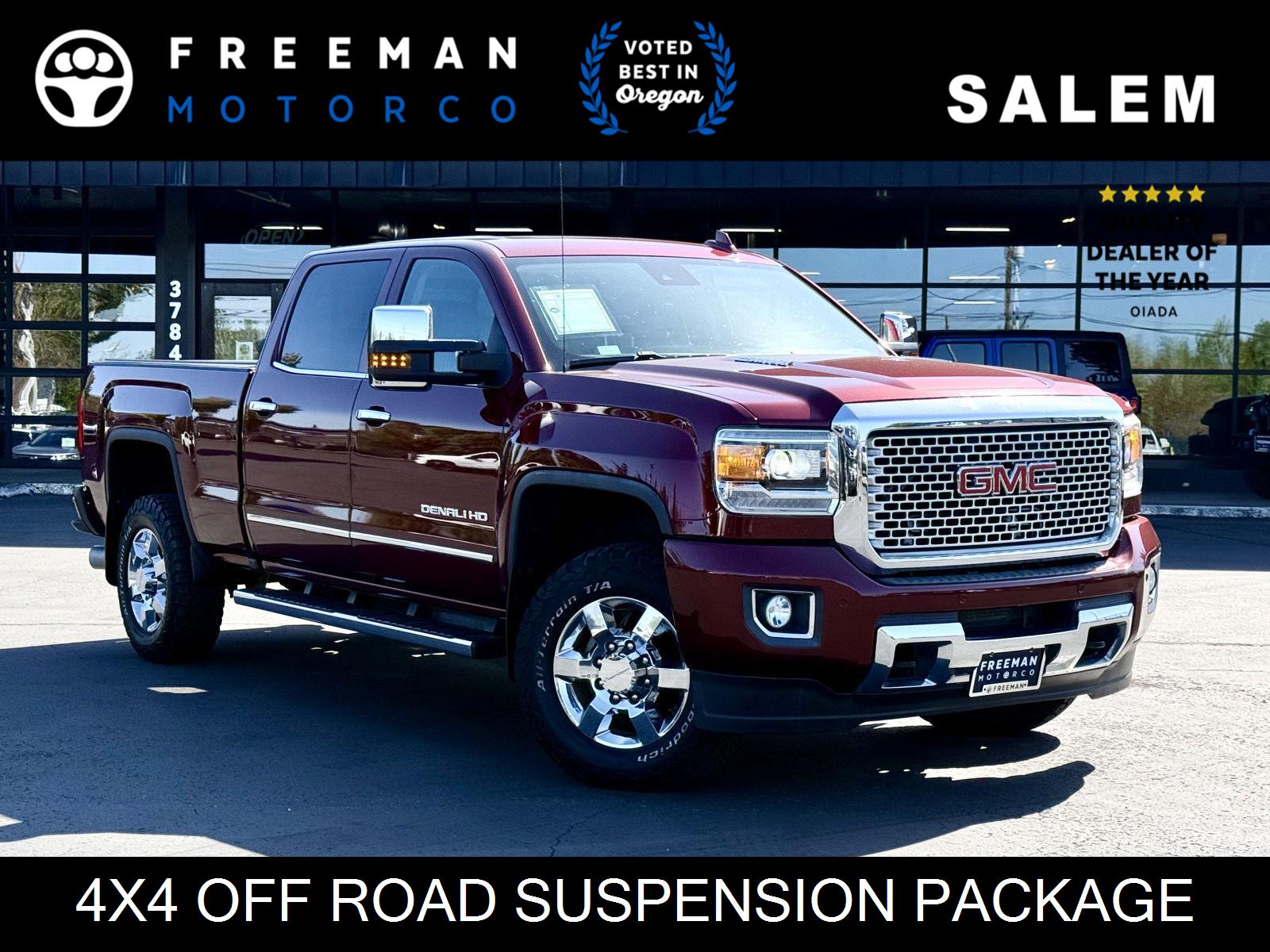 Deep Garnet Metallic 2016 GMC Sierra 3500HD Denali Crew Cab LB DRW 4WD Pickup Truck Four-Wheel Drive 6-Speed Automatic