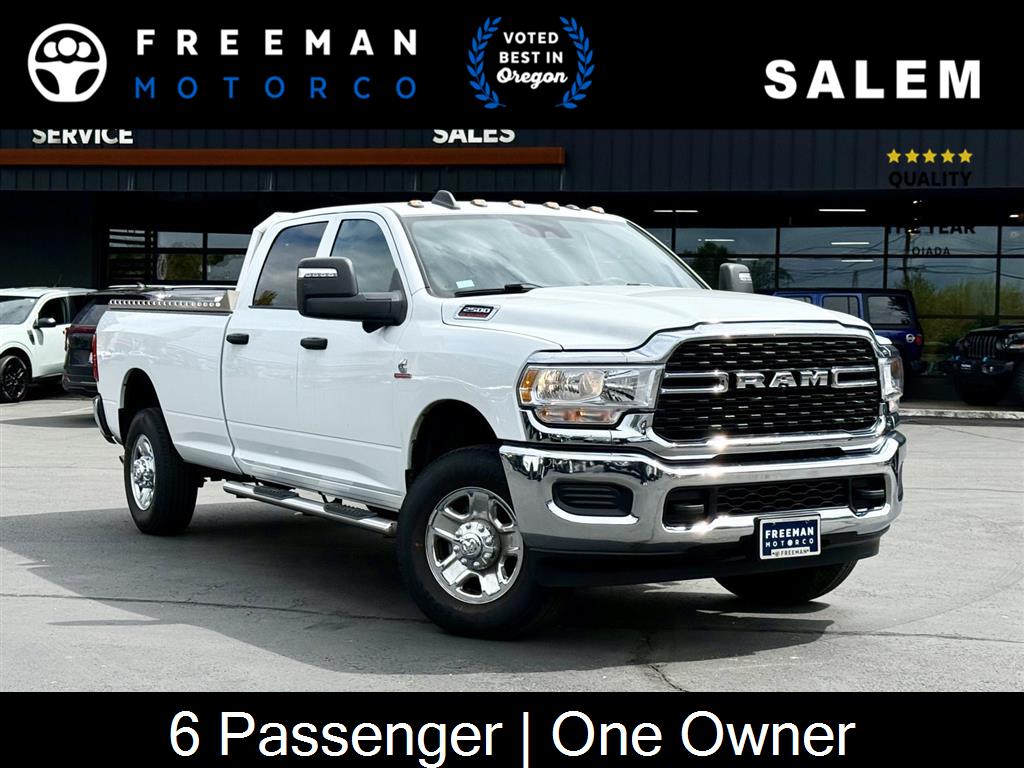 Bright White Clearcoat 2024 RAM 2500 Tradesman Crew Cab LB 4WD Pickup Truck Four-Wheel Drive 6-Speed Automatic